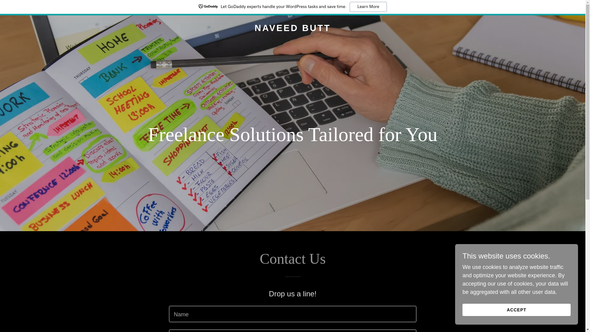 website screenshot of https://naveedbutt.info/