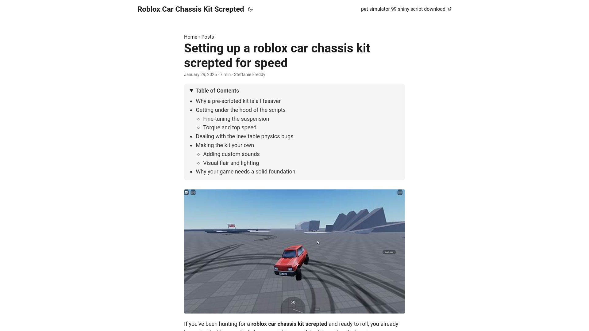 website screenshot of https://roblox-car-chassis-kit-screpted.pages.dev/