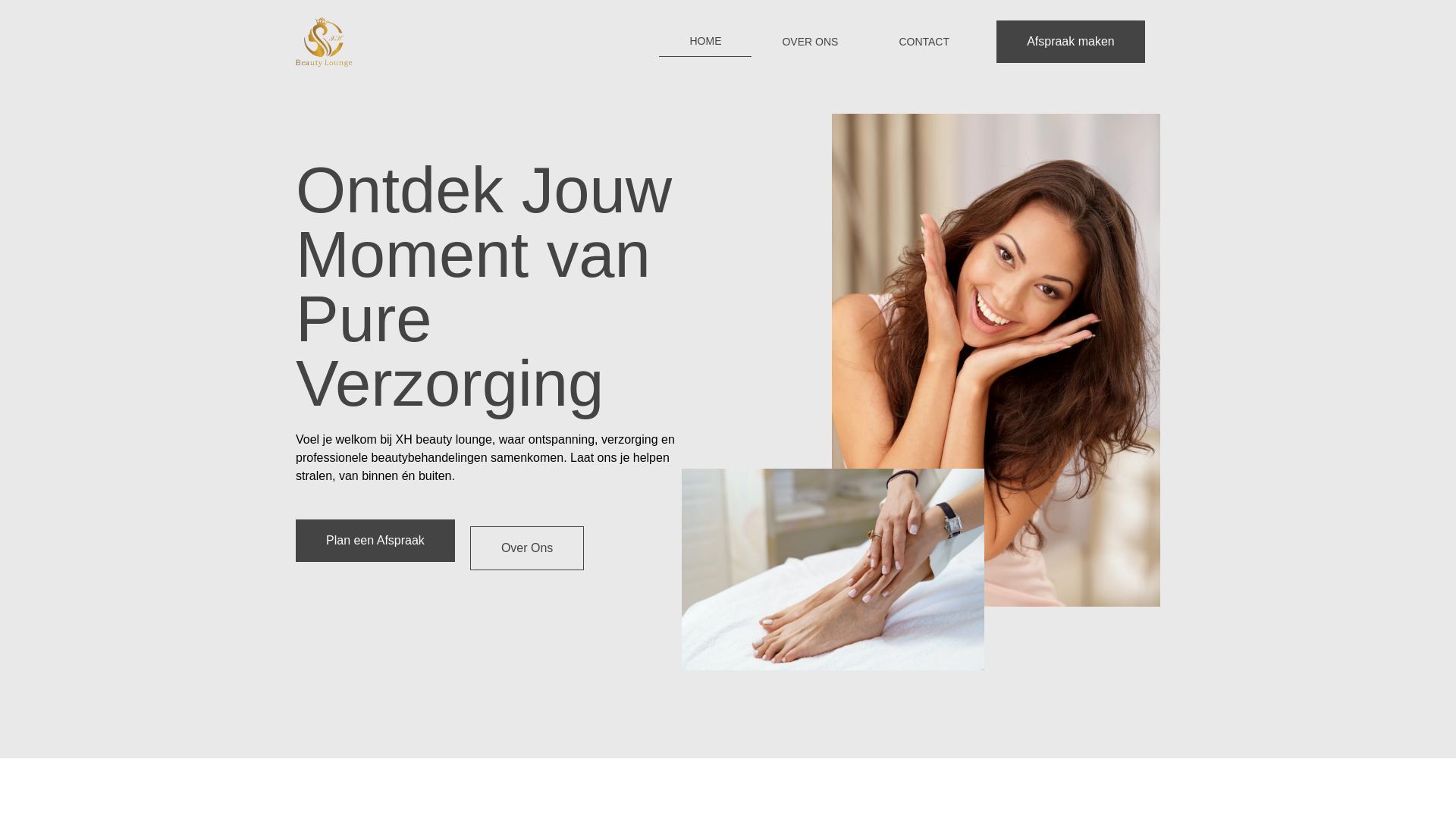 website screenshot of https://xhbeautylounge.pages.dev/