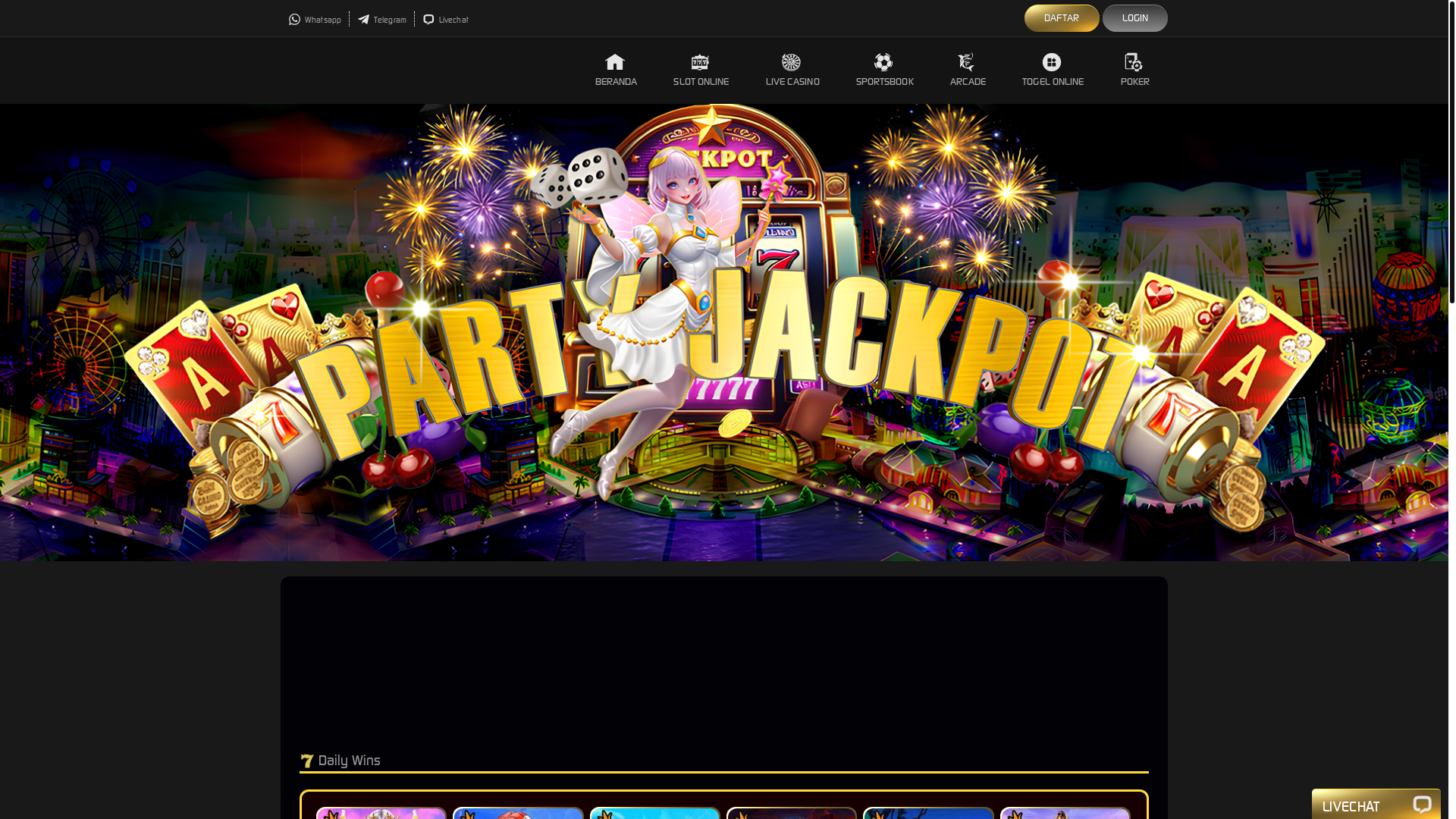 website screenshot of https://lgoace73slot.com/