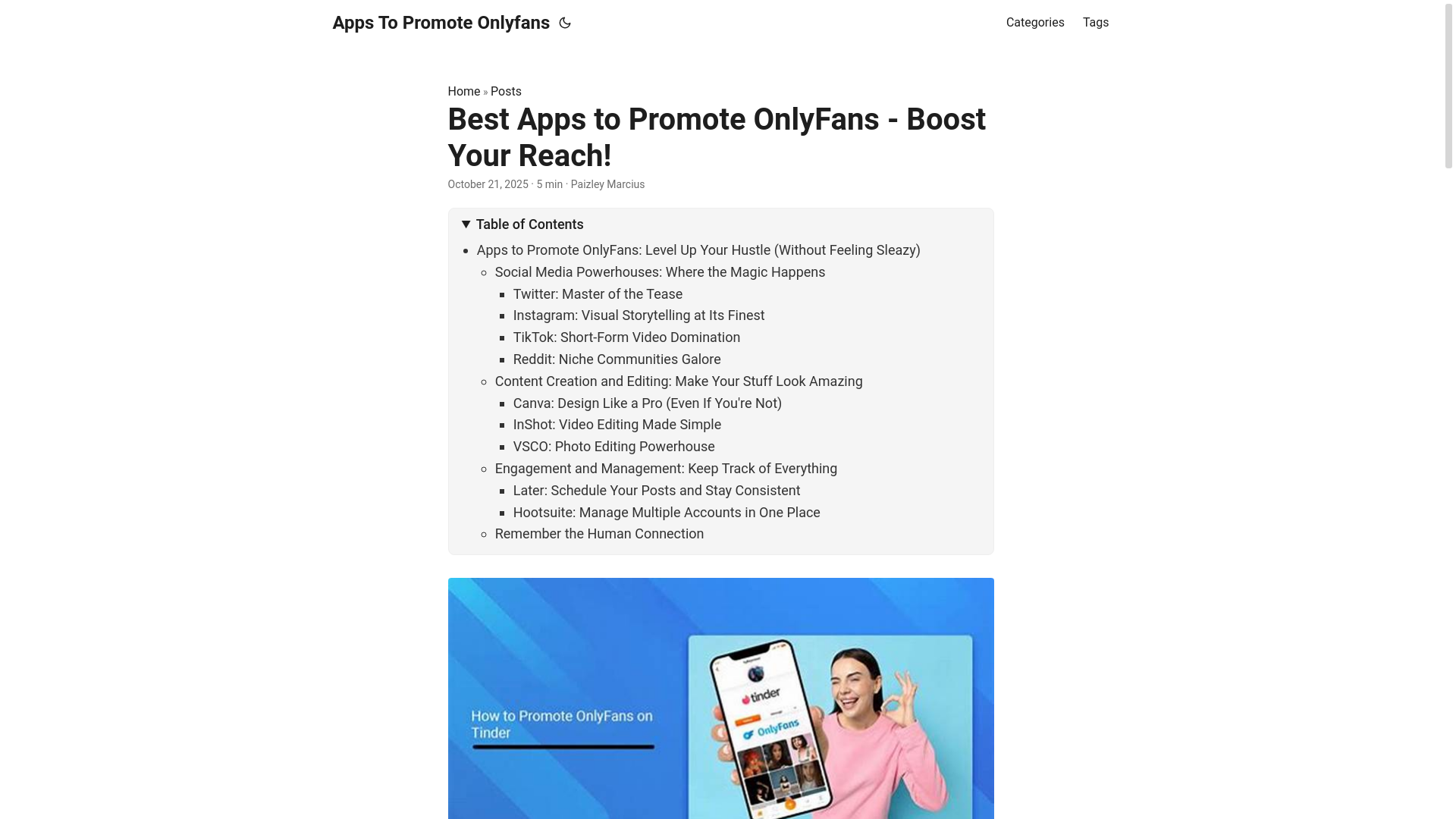 website screenshot of https://apps-to-promote-onlyfans.pages.dev/