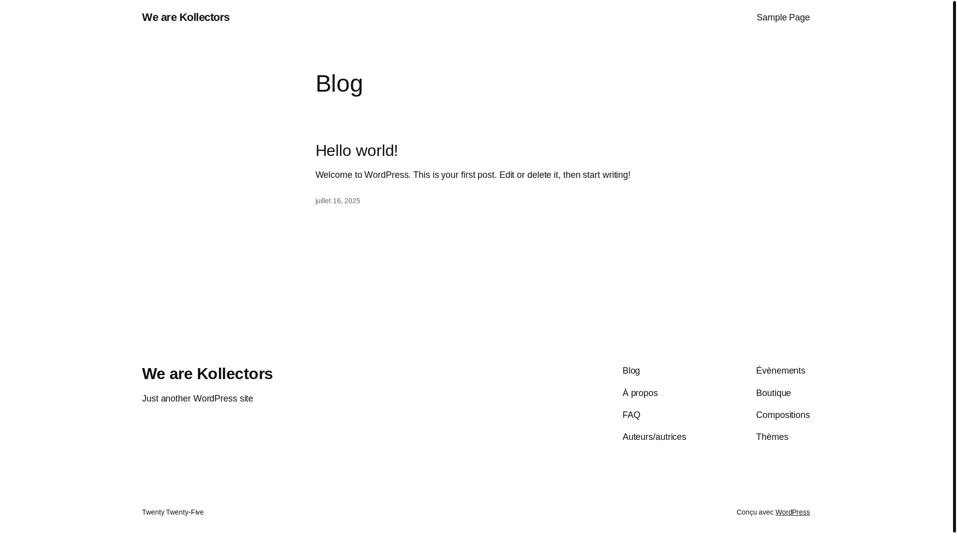 website screenshot of https://wearekollectors.com/