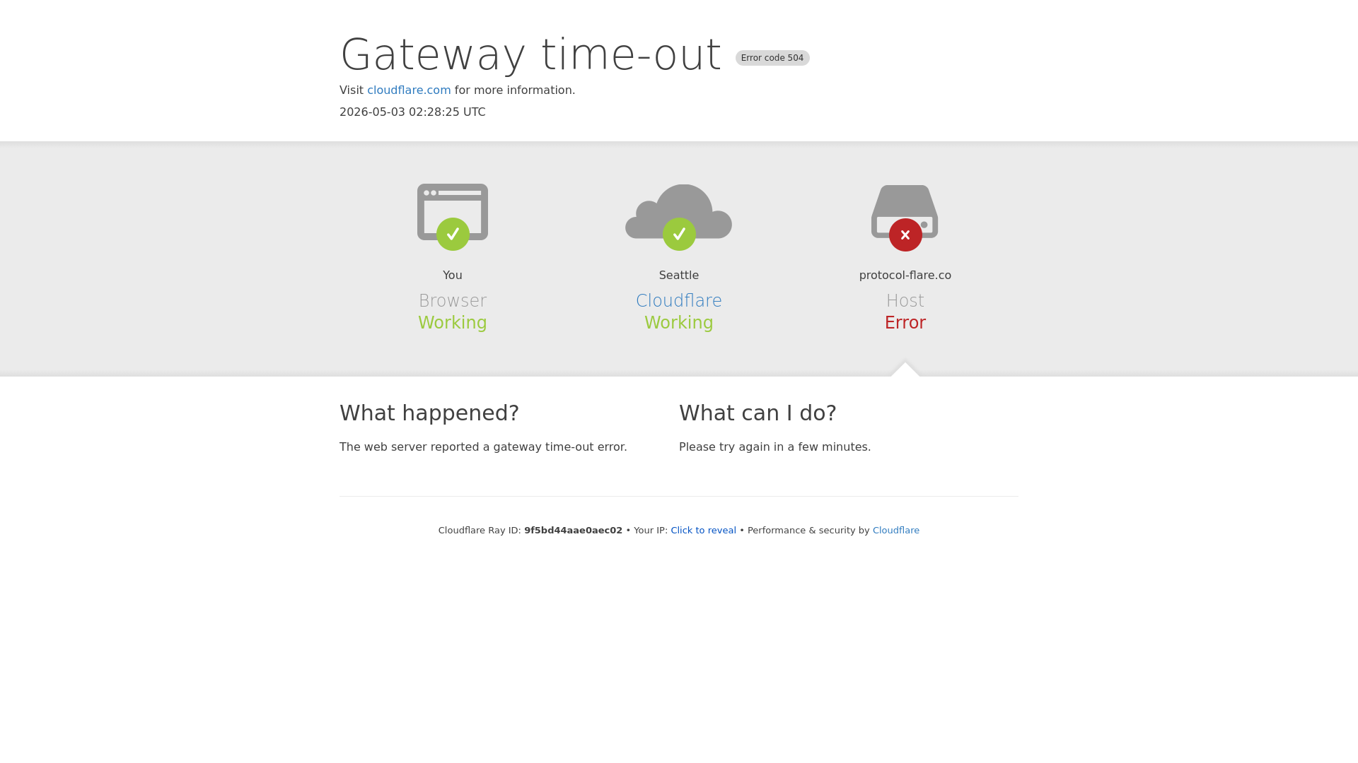 website screenshot of https://protocol-flare.co/