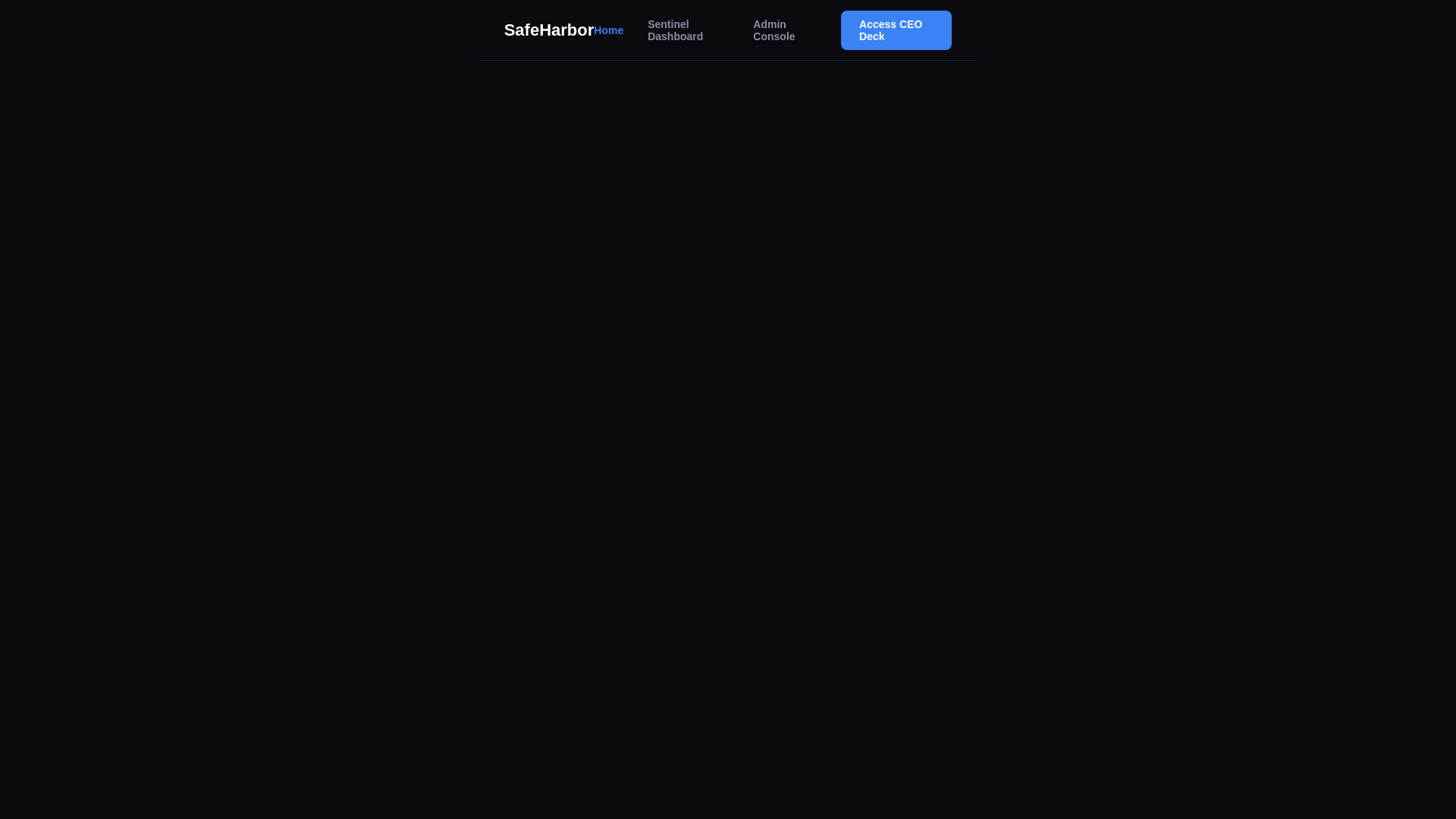 website screenshot of https://safeharborapi.com/