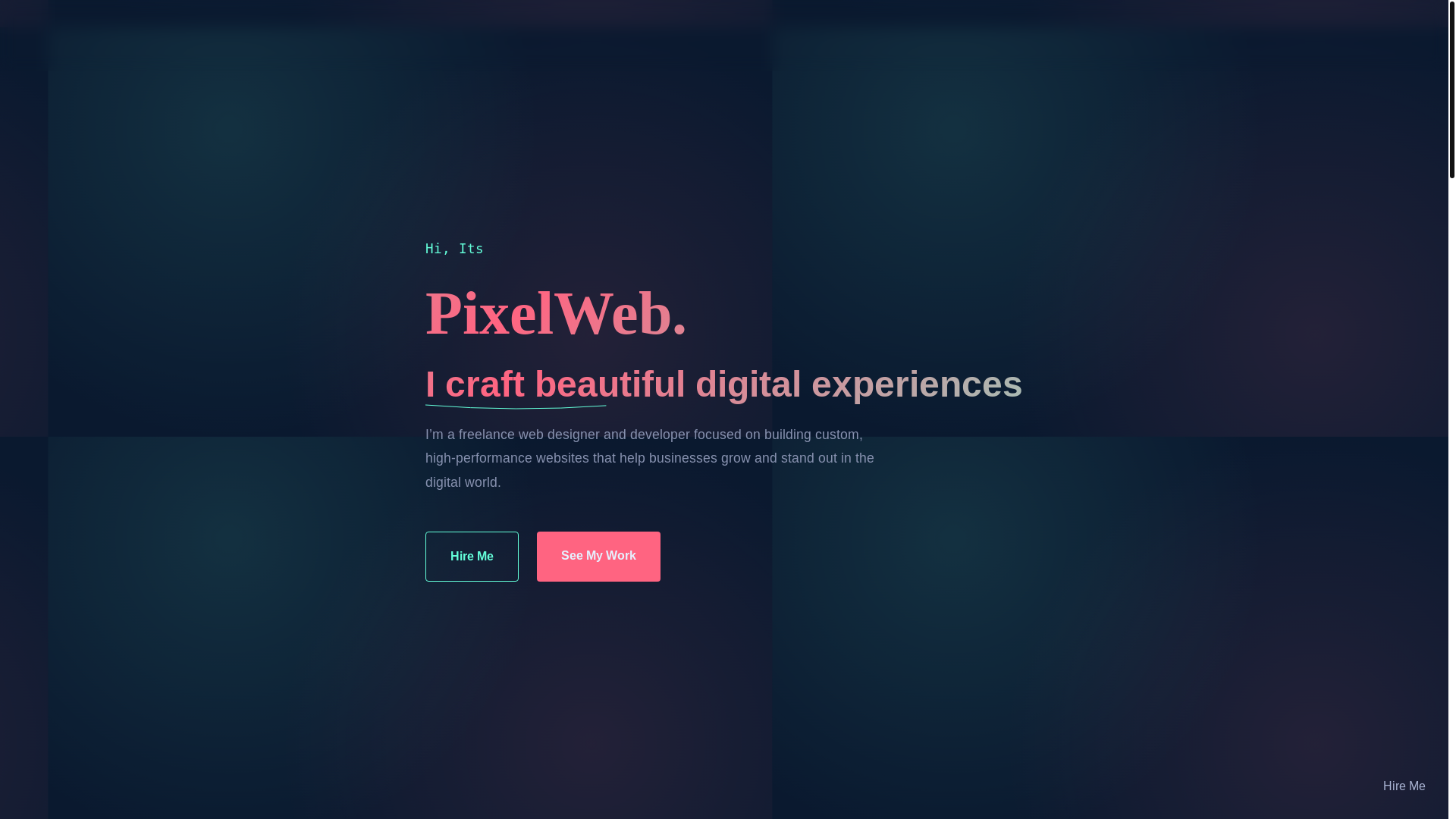 website screenshot of https://pixelwebx.pages.dev/