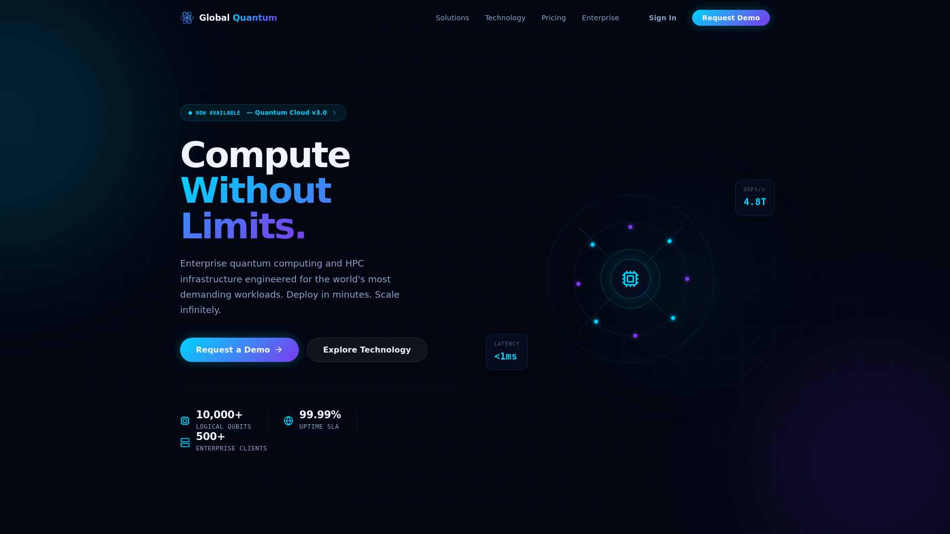 website screenshot of https://global-quantum-solutions.pages.dev/