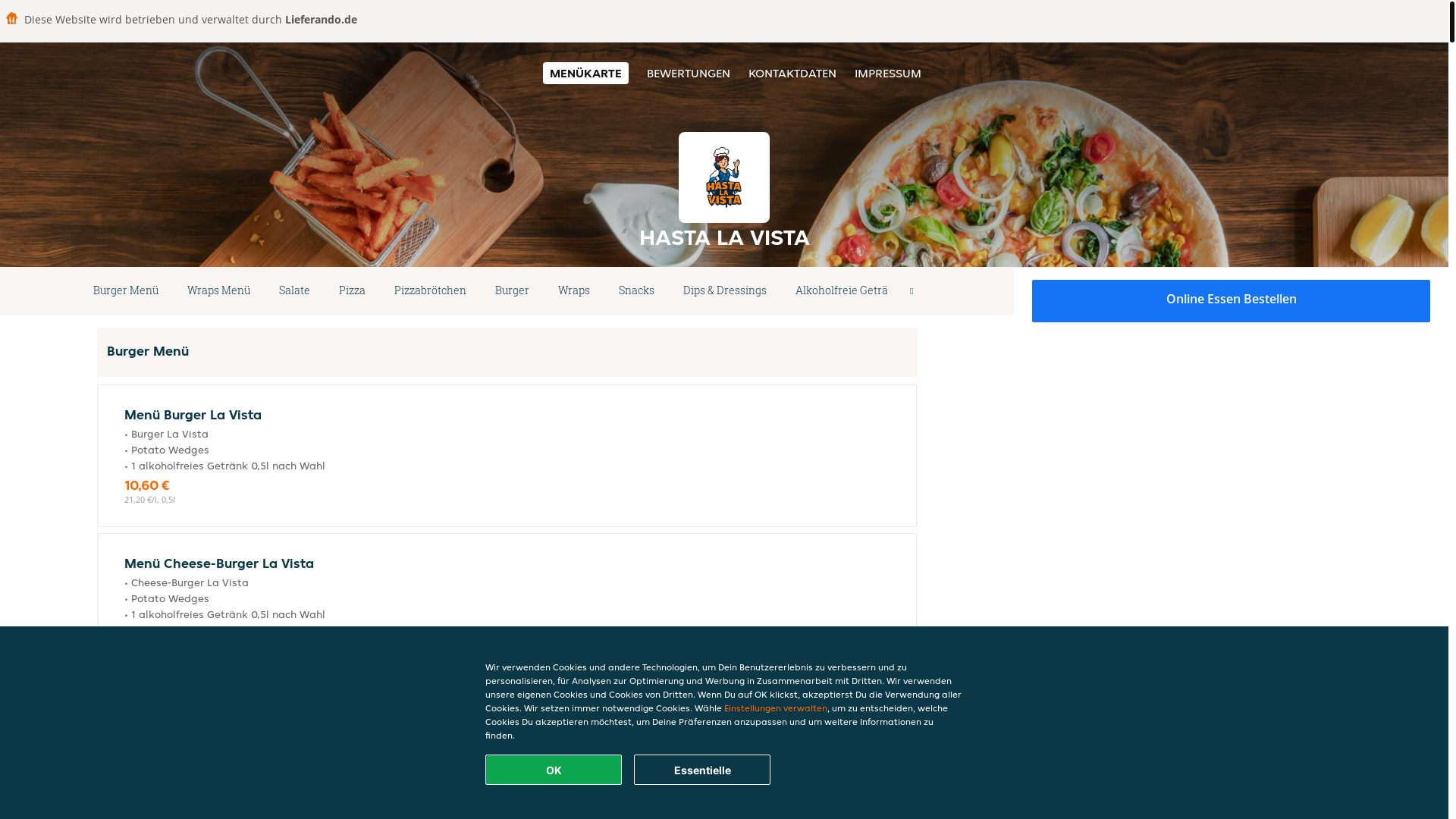 website screenshot of https://hastalavista-wilhelmshaven.de/