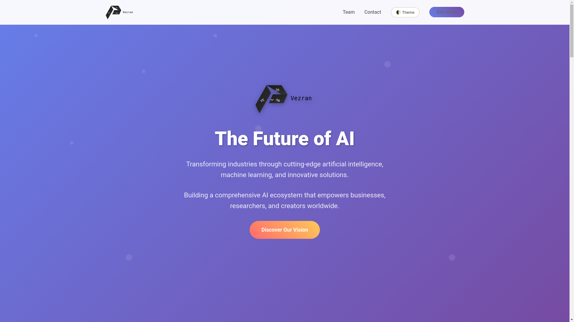 website screenshot of https://vezran-core.pages.dev/