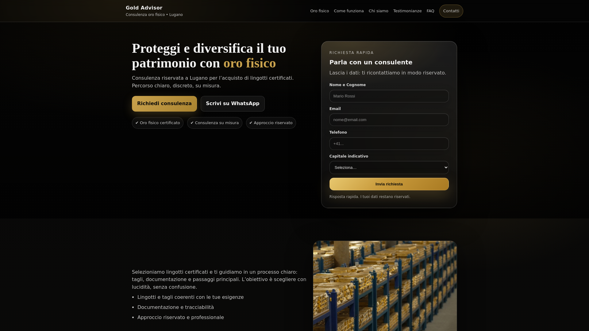 website screenshot of https://gold-advisorr.pages.dev/