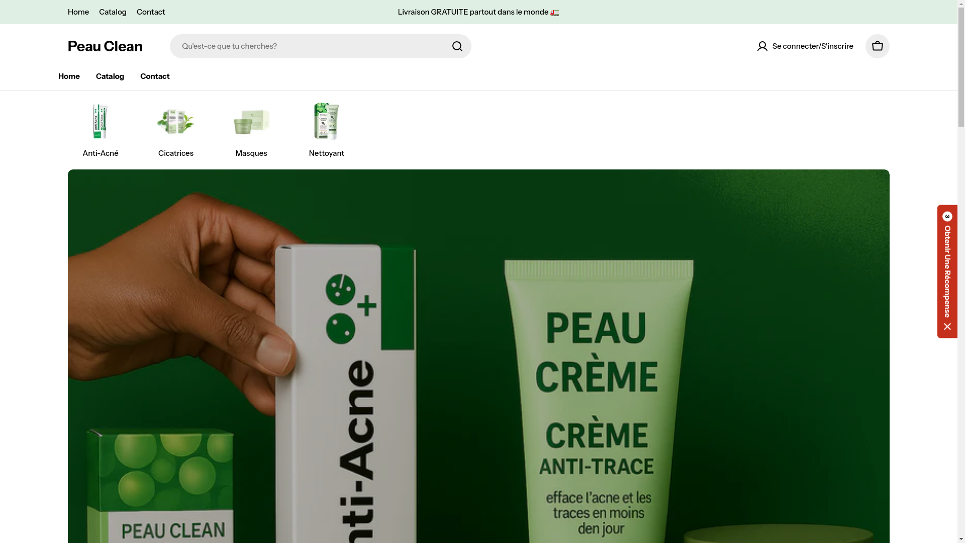 website screenshot of https://peauclean.fr/