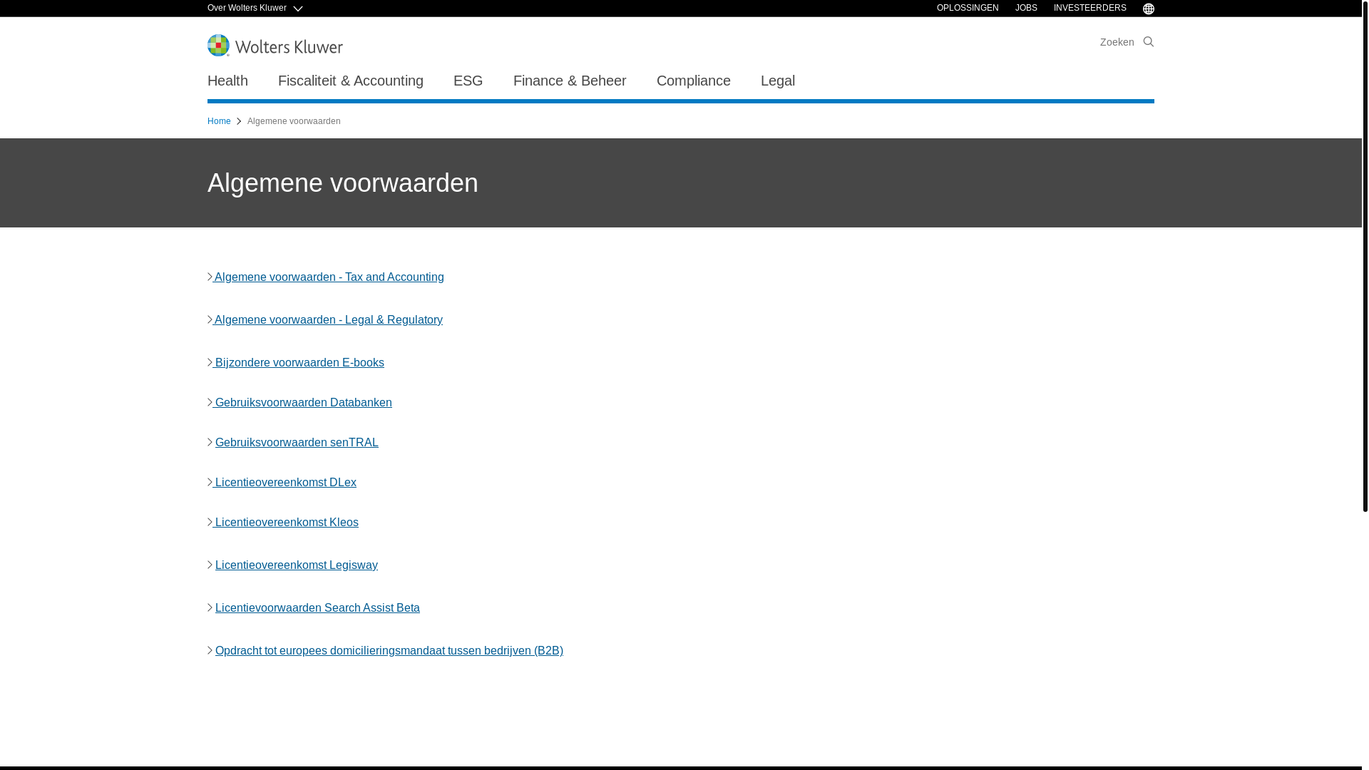 website screenshot of https://www.wolterskluwer.com/nl-be/know/terms-and-conditions/