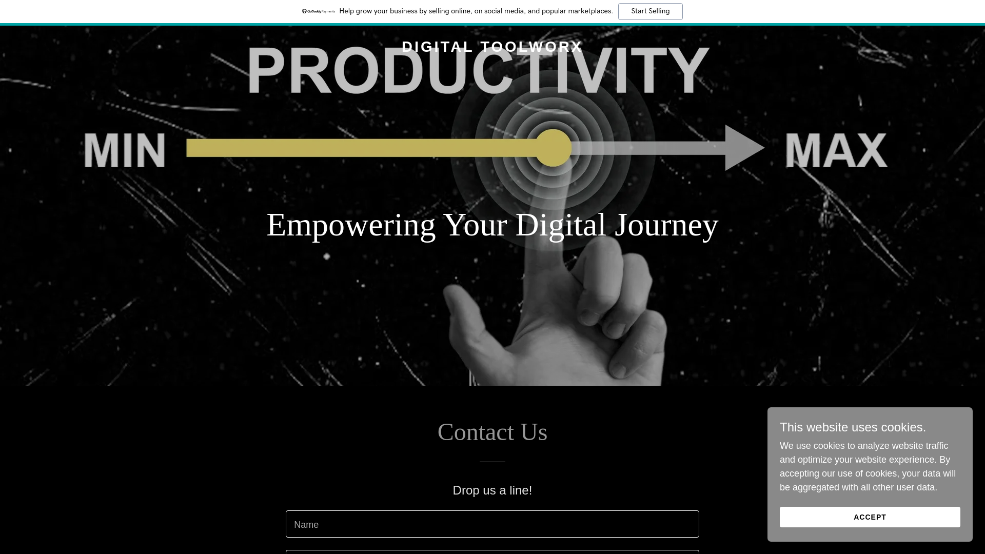 website screenshot of https://digitaltoolworx.com/