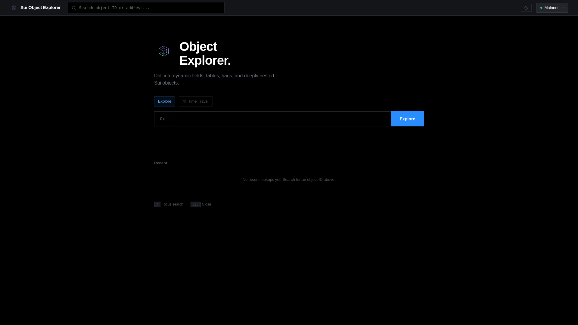 website screenshot of https://suiobject.com
