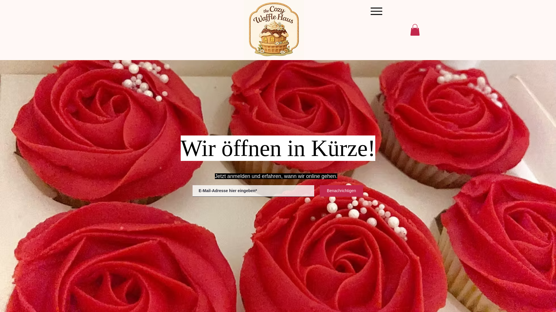 website screenshot of https://thecozywafflehaus.de/