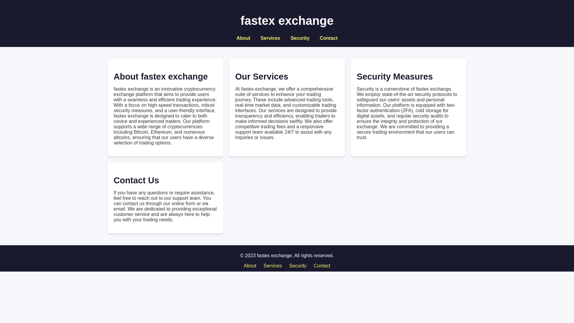 website screenshot of https://fastexexchanges.live/
