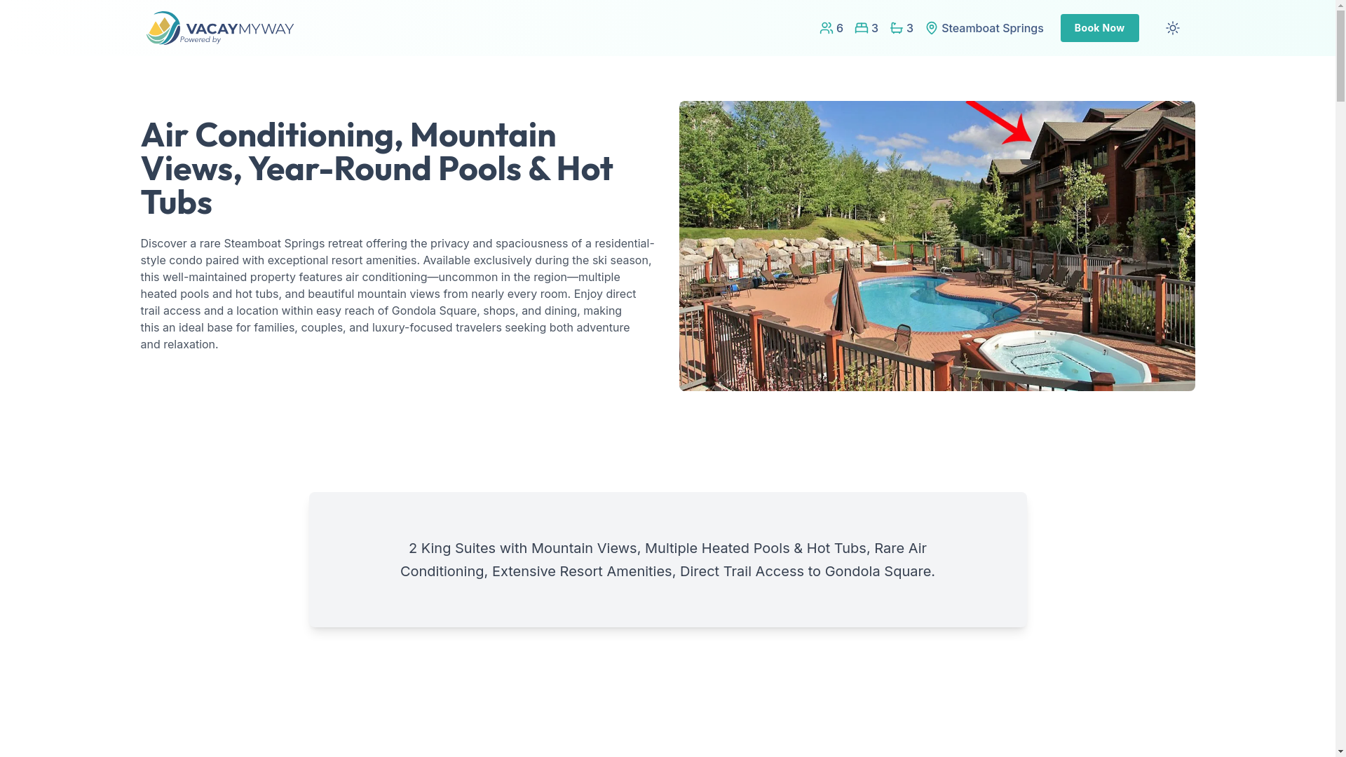 website screenshot of https://mountainspa.estate/