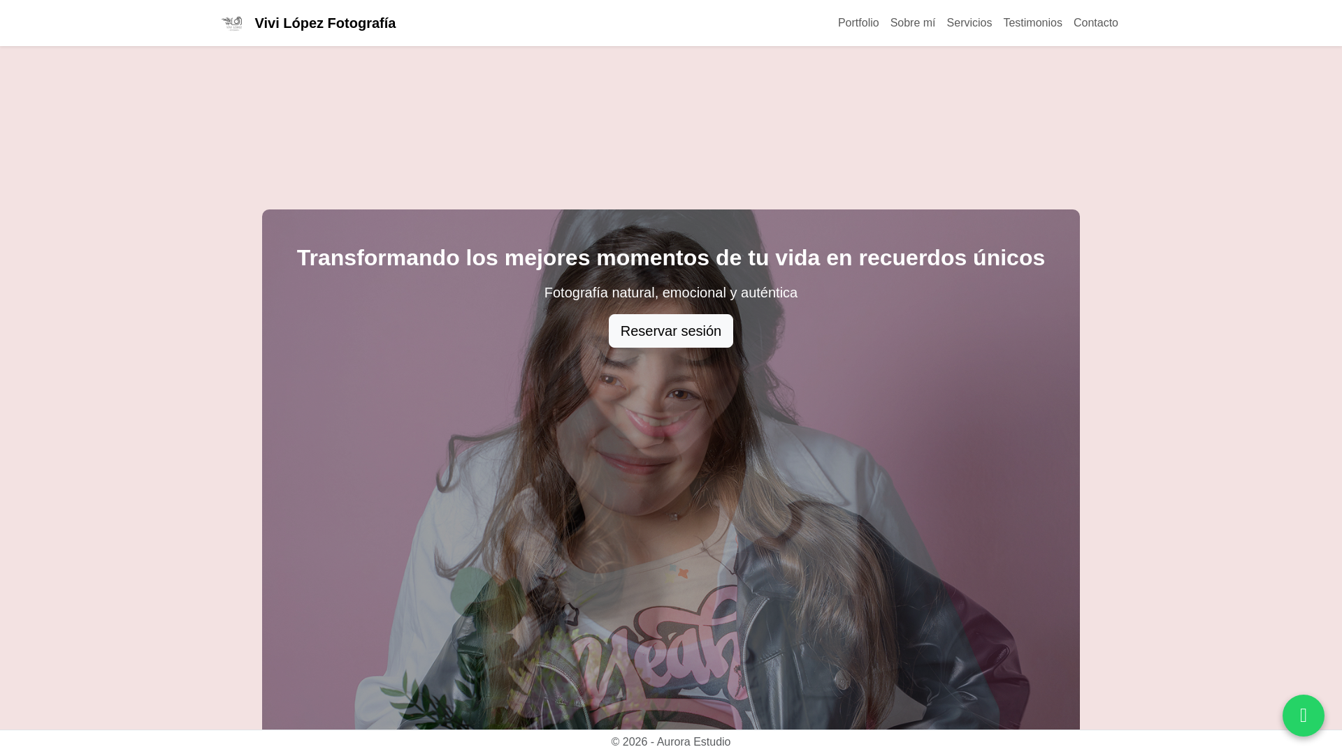 website screenshot of https://vivilopezfotografia.com/