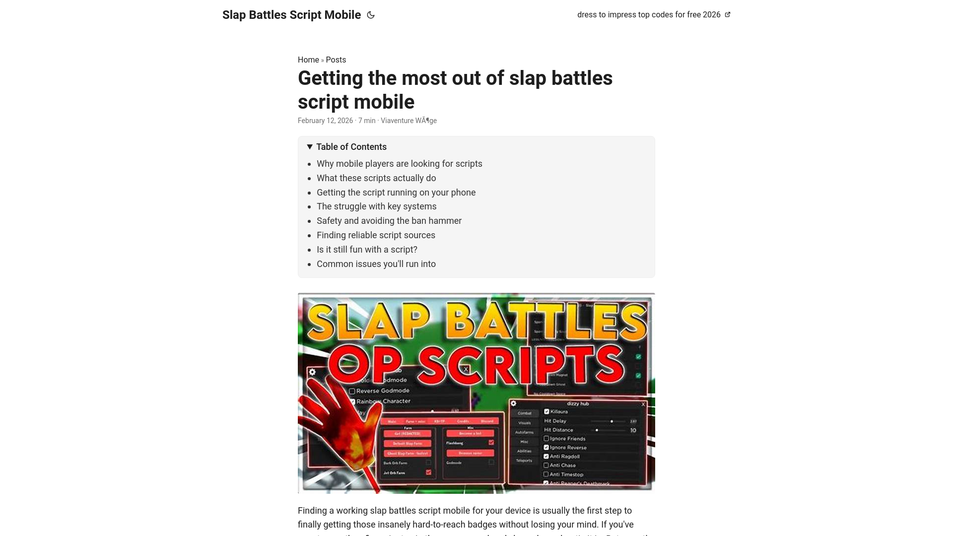website screenshot of https://slap-battles-script-mobile.pages.dev/