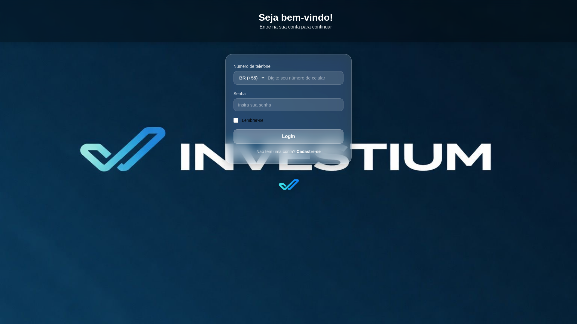 website screenshot of https://investium.tech/
