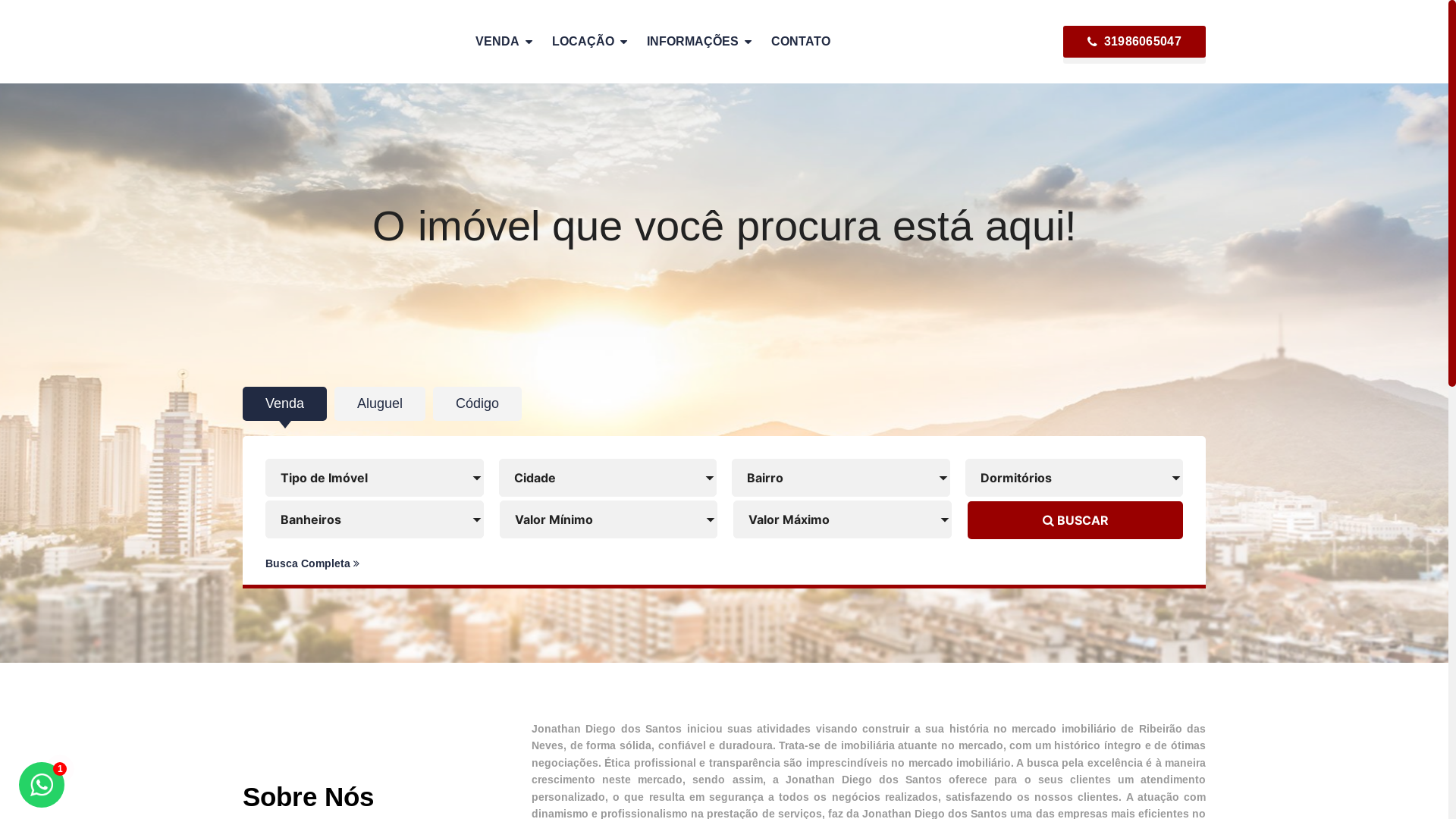 website screenshot of https://imoveisjonathan.com.br/