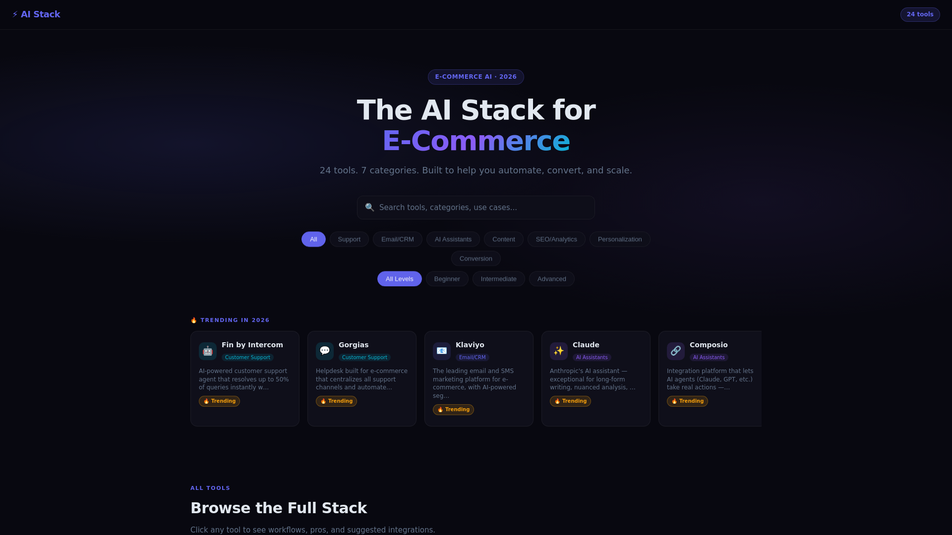 website screenshot of https://ai-stack-ecommerce.pages.dev/