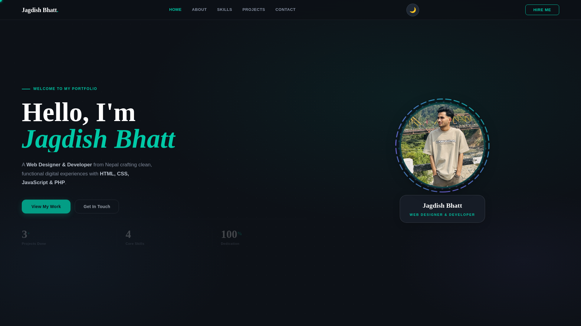 website screenshot of https://bhattjagdish.com.np/