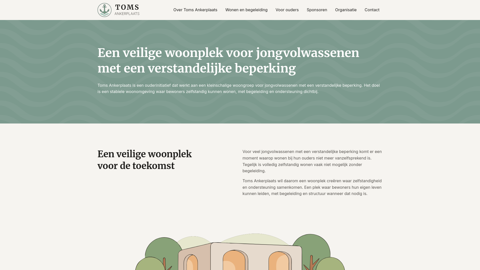 website screenshot of https://tomsankerplaats.nl