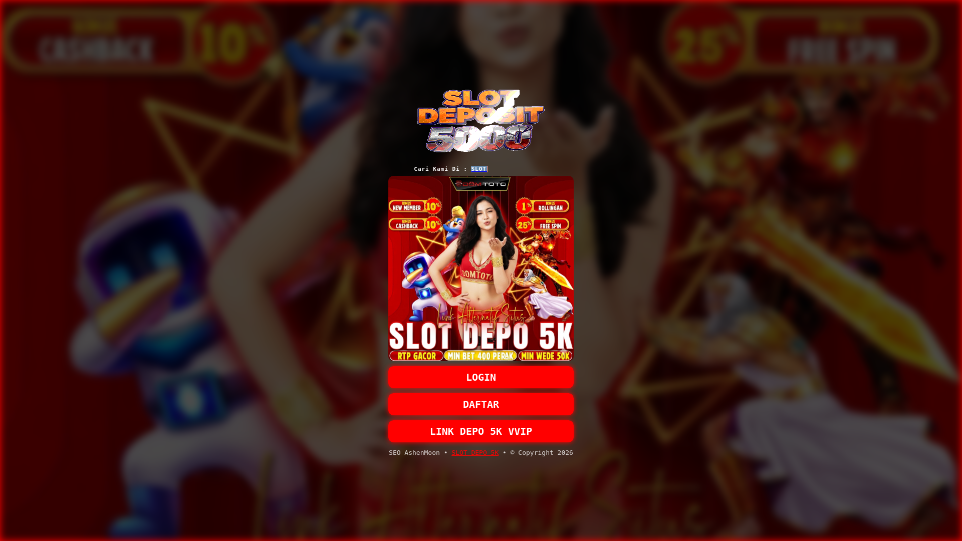 website screenshot of https://slot-depo5k-gacor.pages.dev/