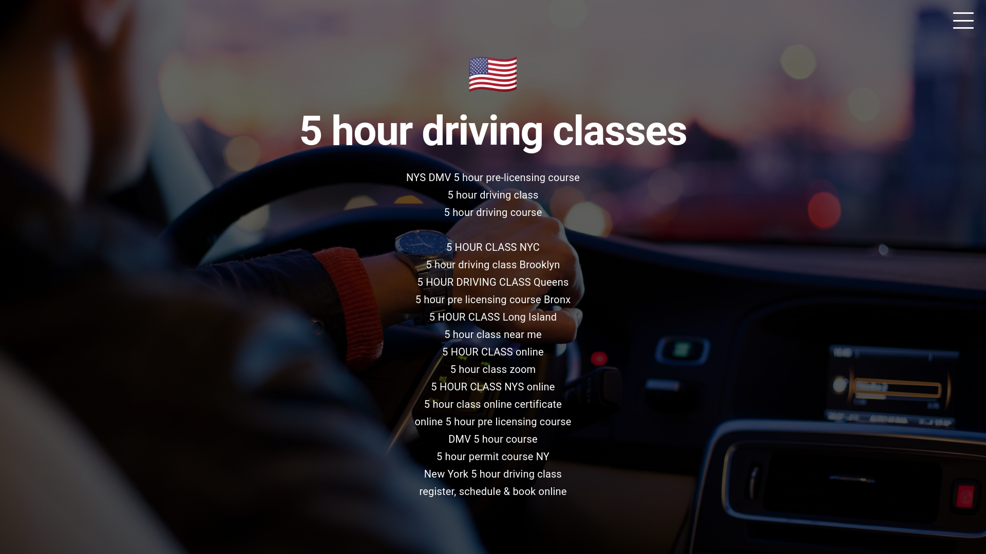 website screenshot of https://hourdrivingclasses-ymxvx.kinsta.page