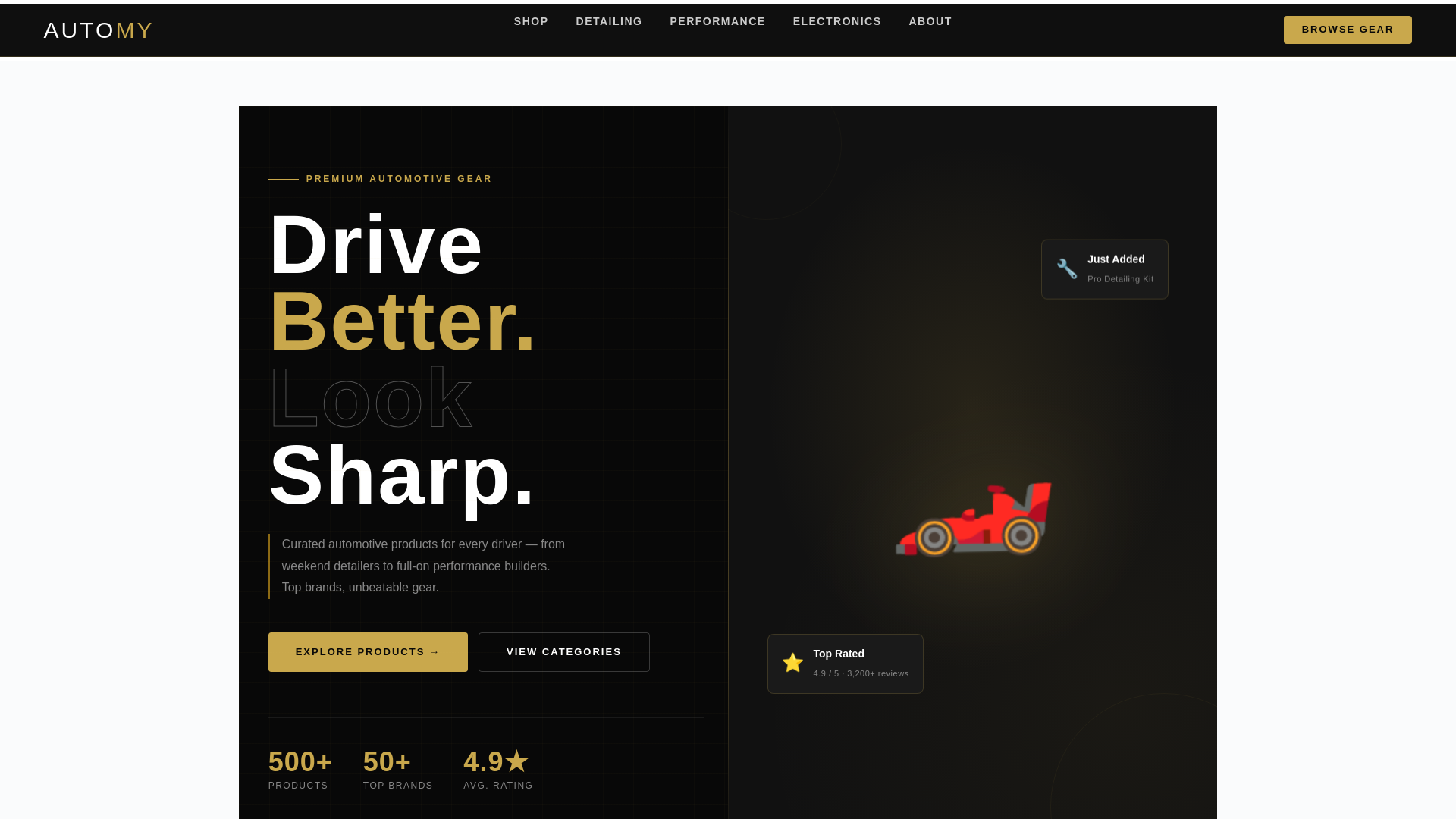 website screenshot of https://automy.autos/