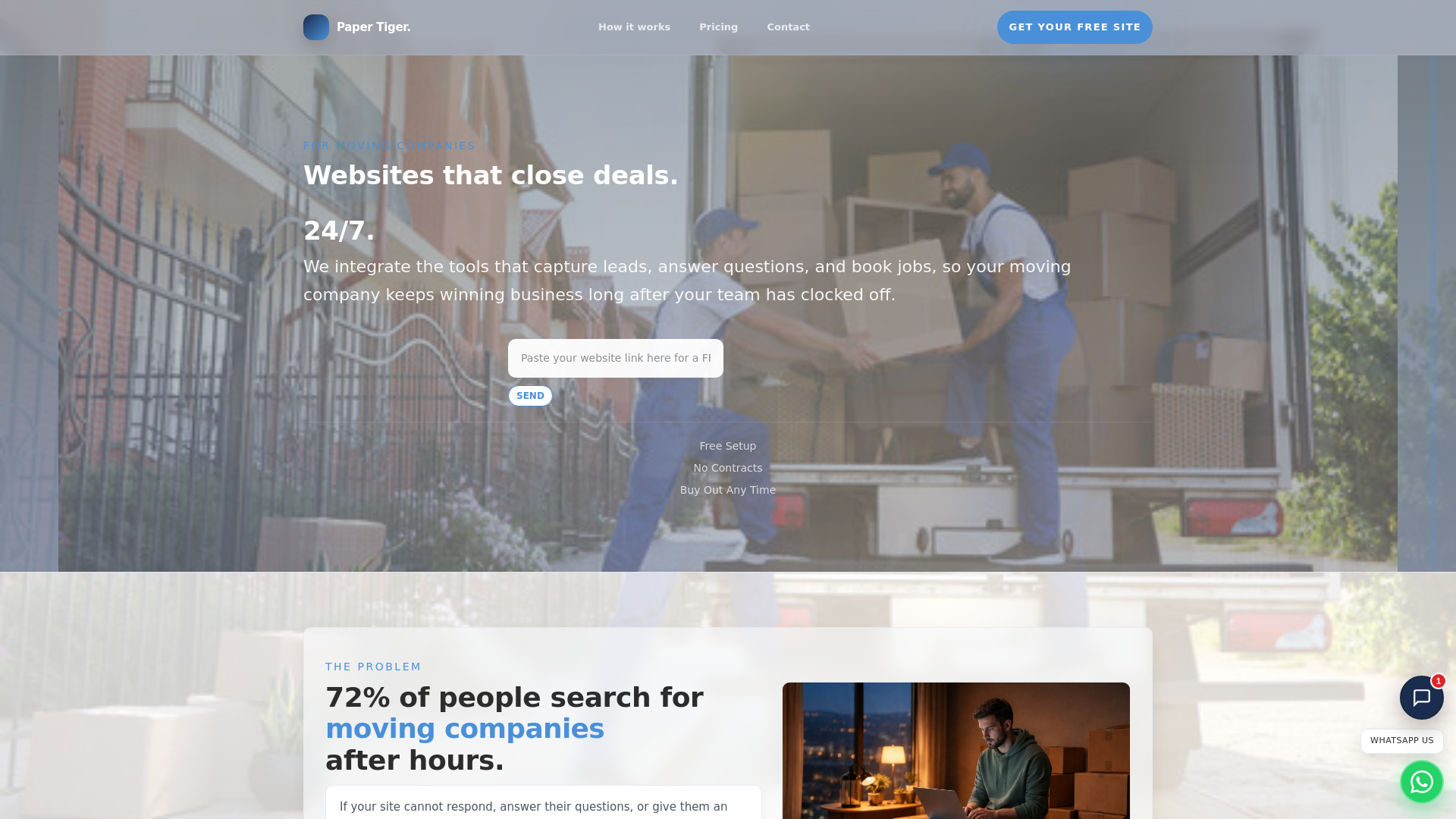website screenshot of https://papertigeragency.co