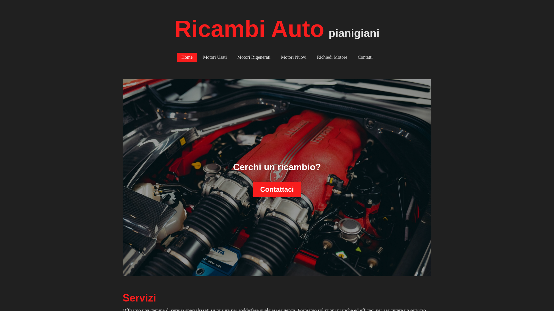 website screenshot of https://ricambi-auto.site/
