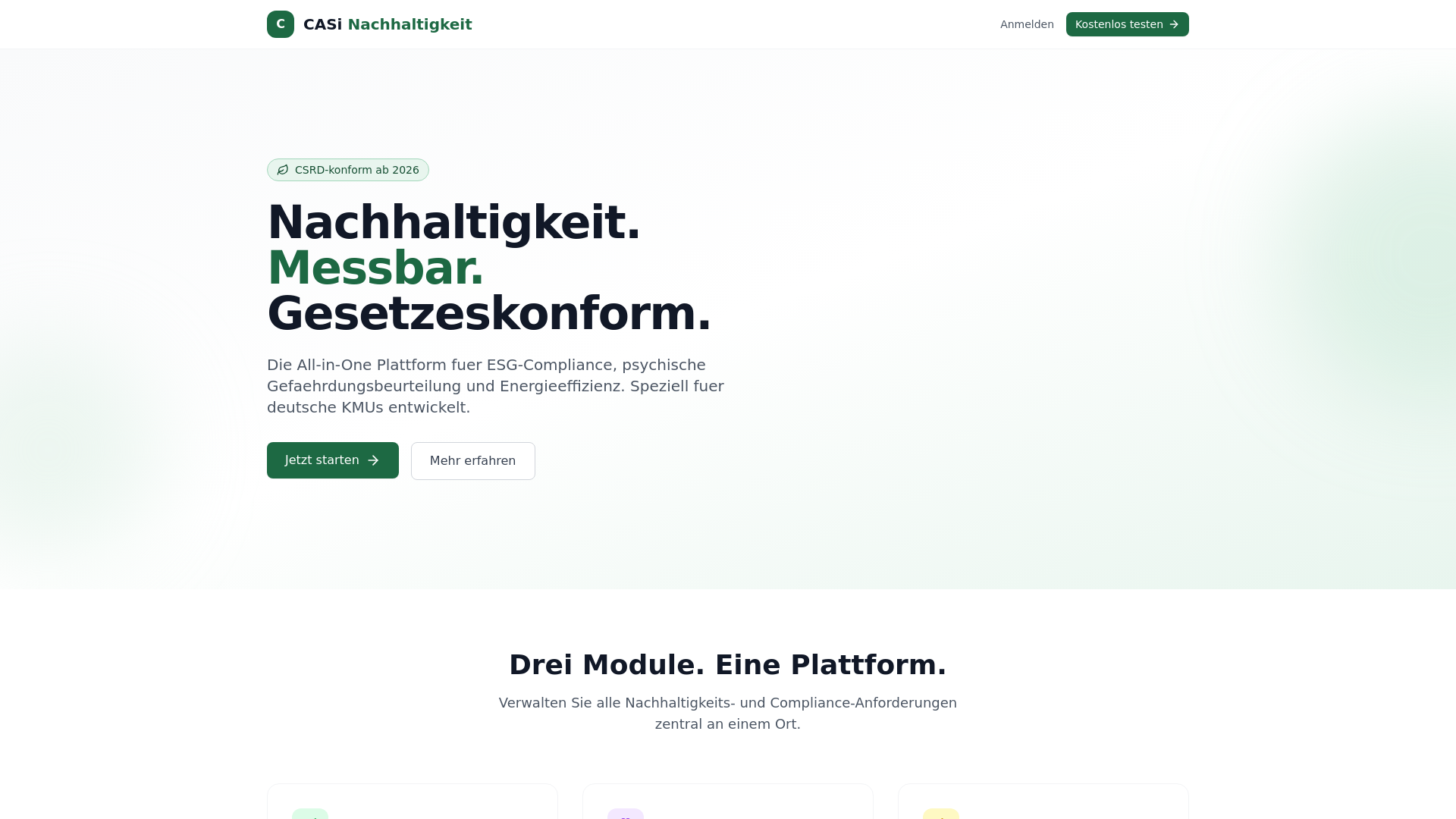 website screenshot of https://casi-pflege.de/