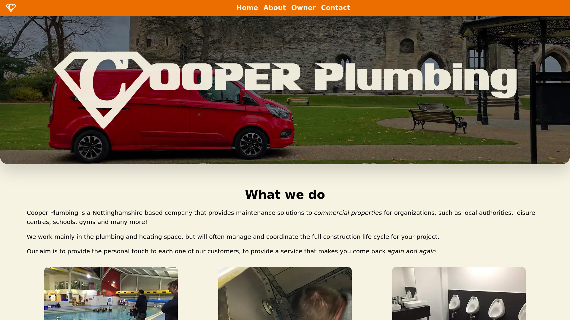 website screenshot of https://cooperplumbing.pages.dev/