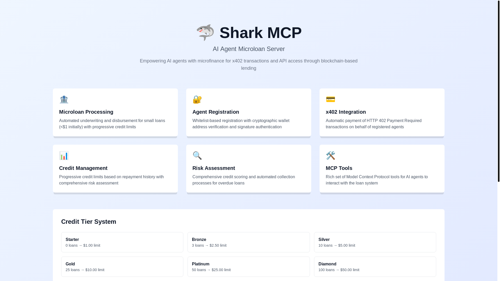 website screenshot of https://shark-mcp.com/