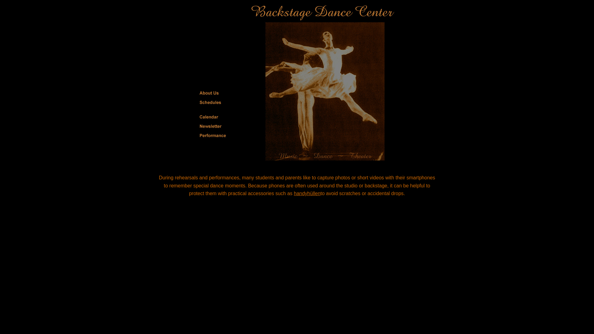 website screenshot of https://backstagedance-theater.pages.dev/