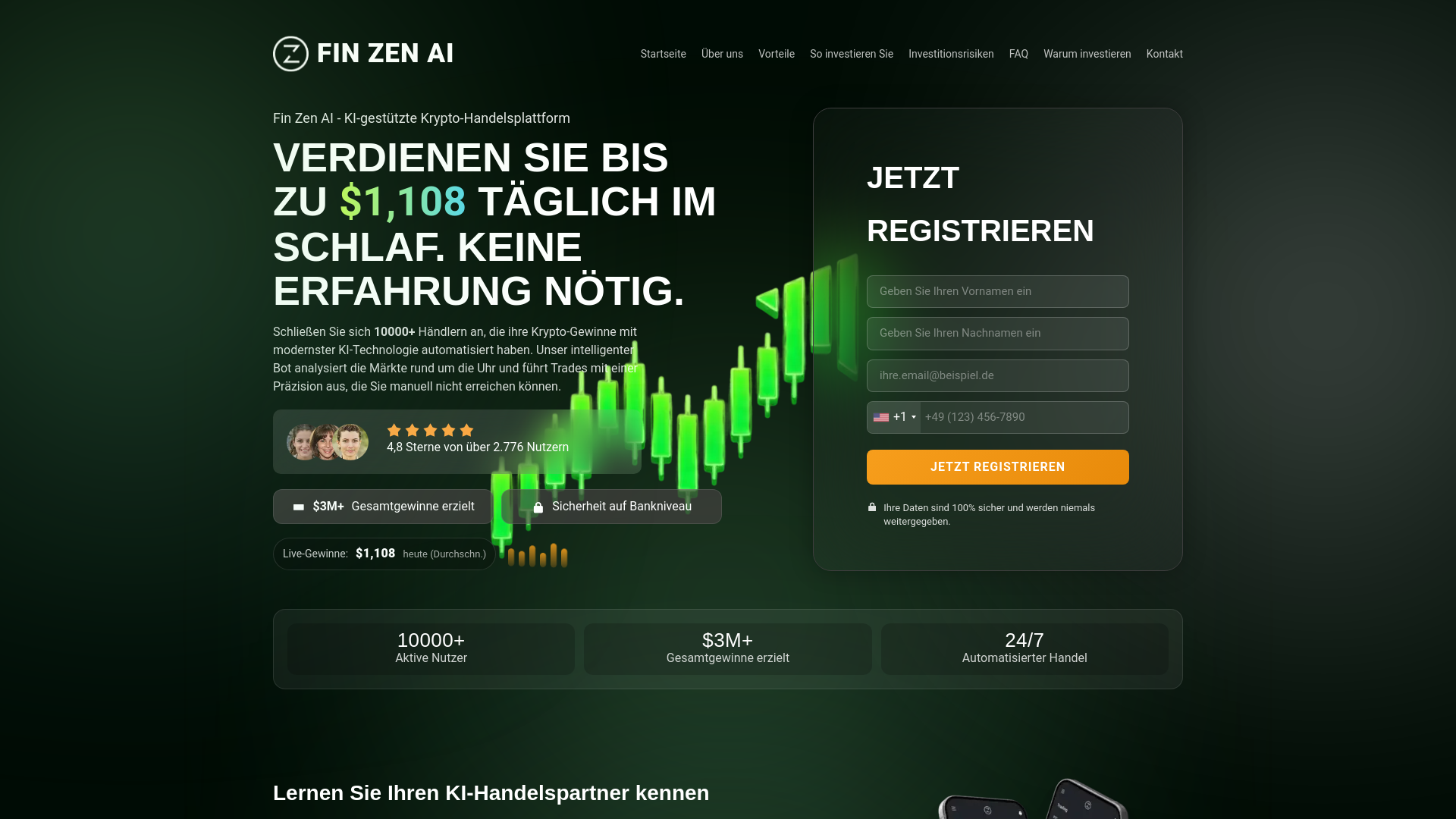 website screenshot of https://finzenai.de/