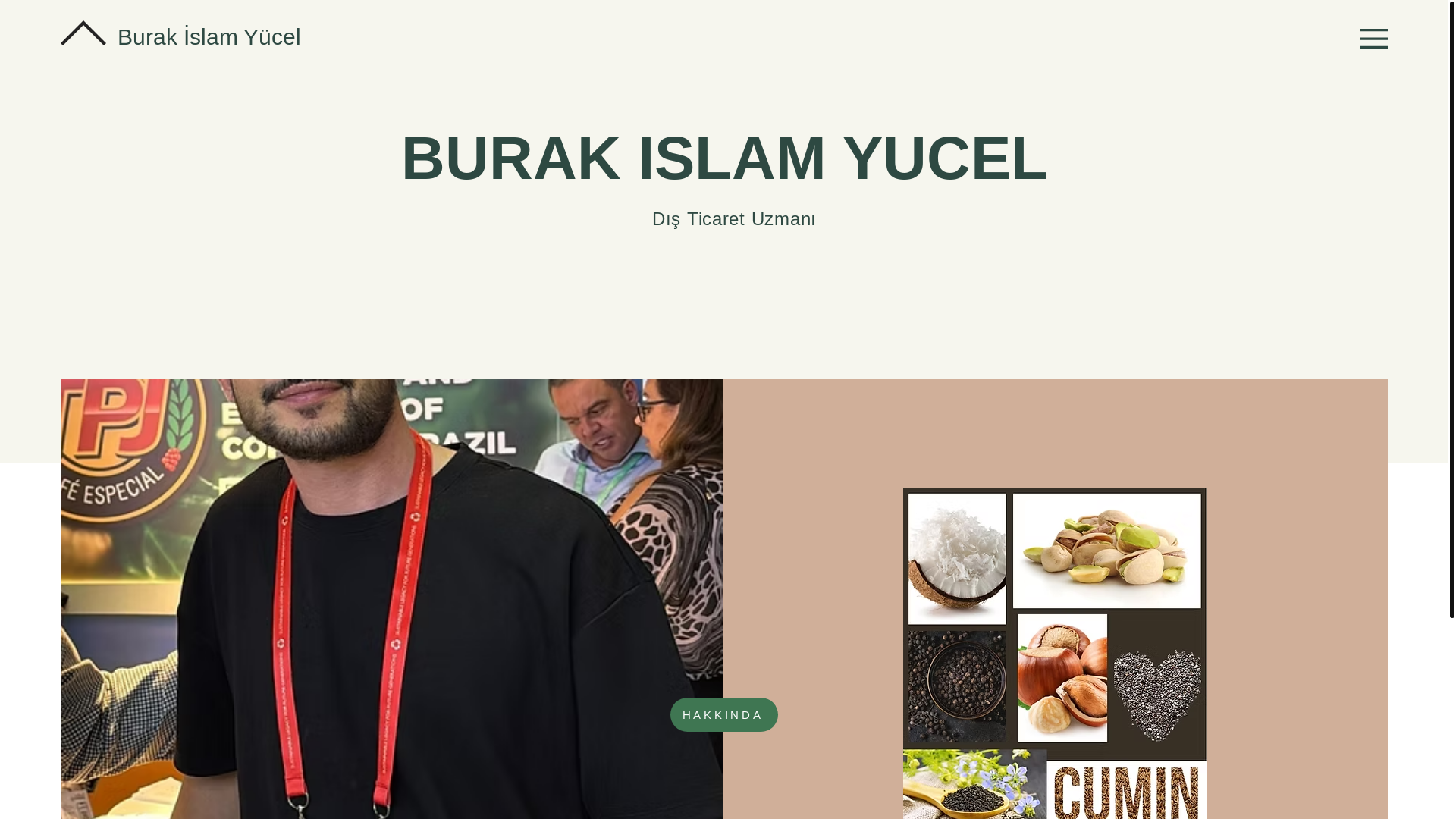 website screenshot of https://burakislamyucel.com/