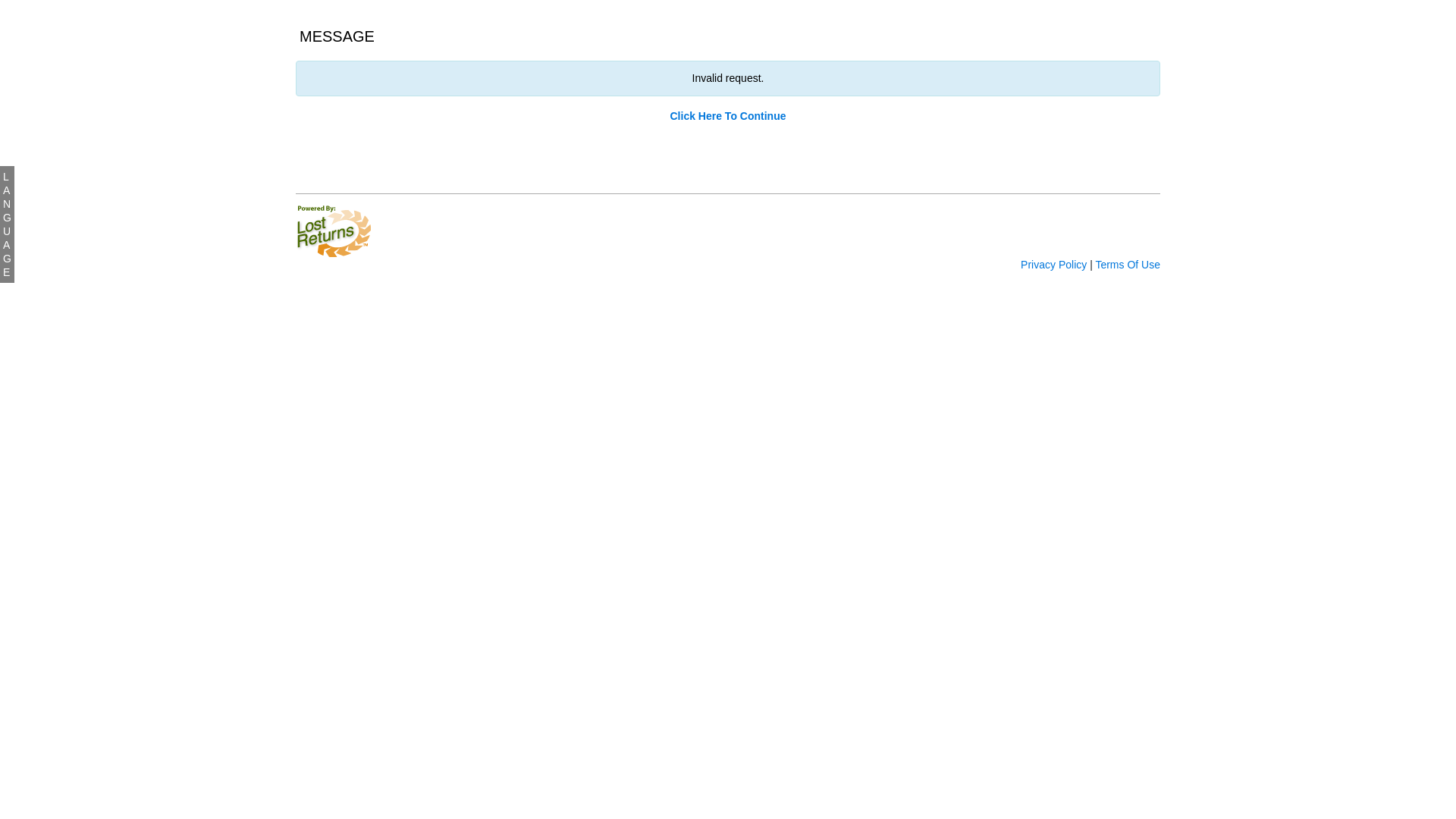 website screenshot of https://www.lostreturns.com/index.php?page=Partners.PublicLostItemContact&data