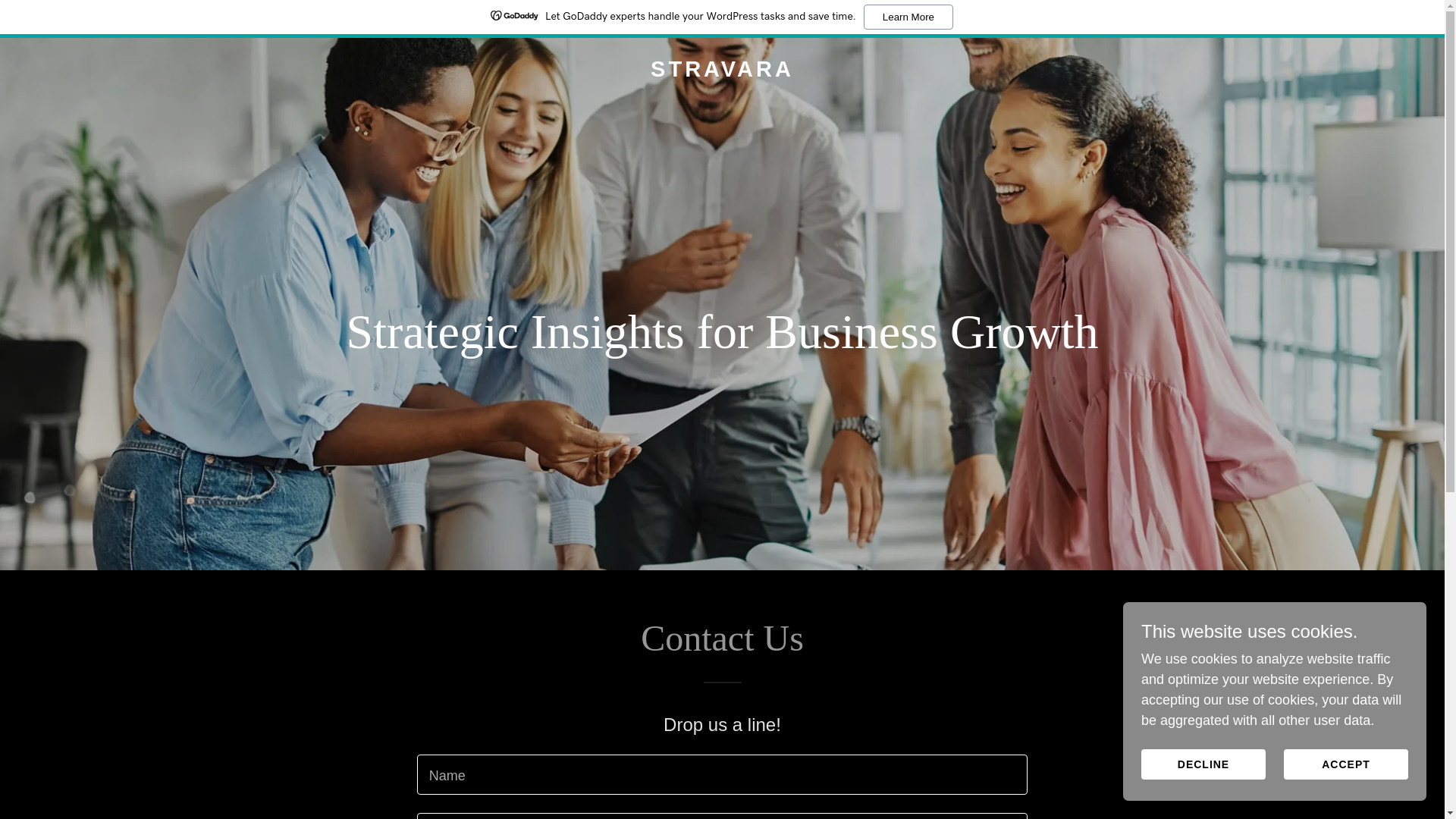 website screenshot of https://stravara.co.uk/