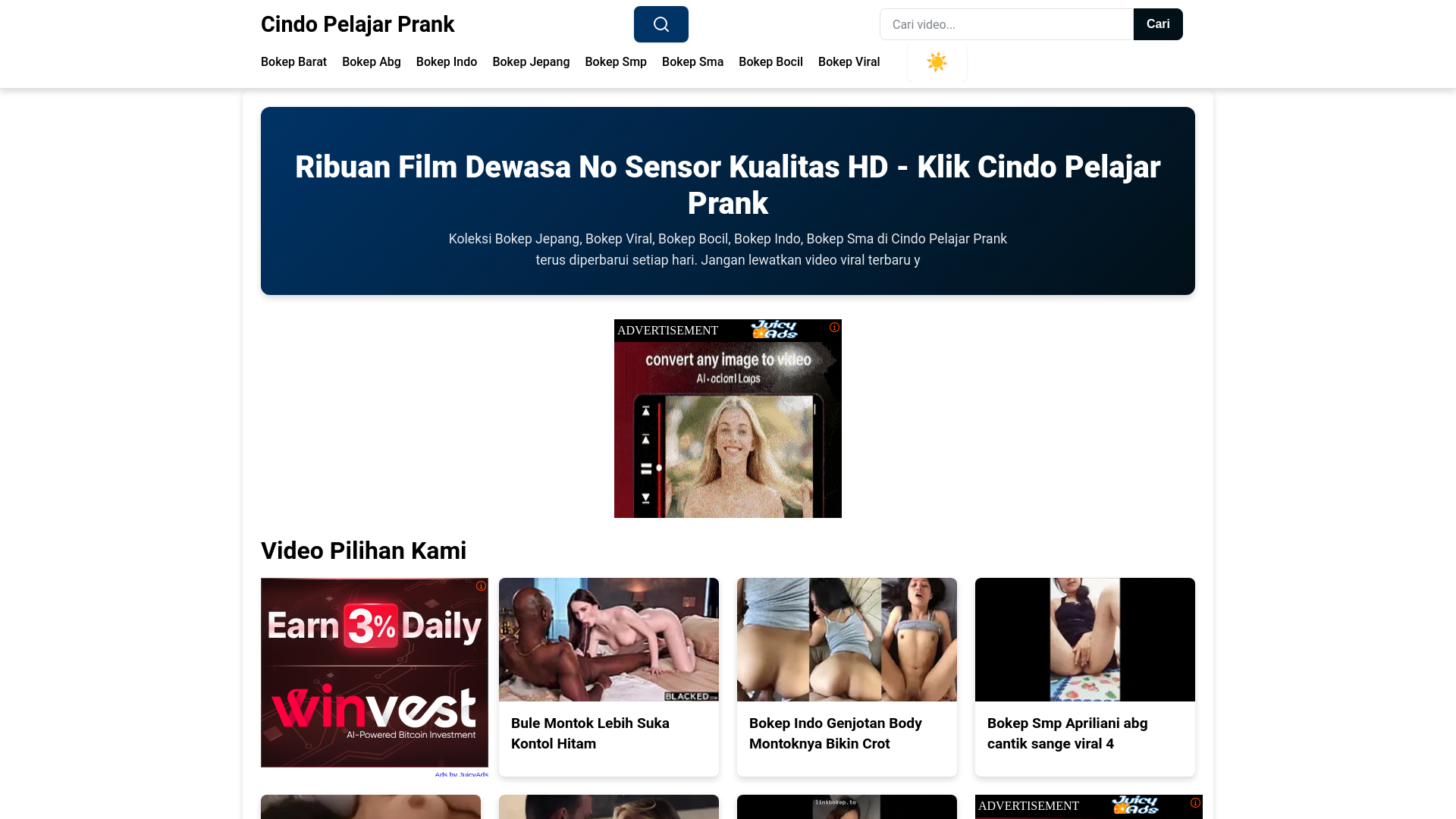 website screenshot of https://cindopelajarprank.pages.dev/