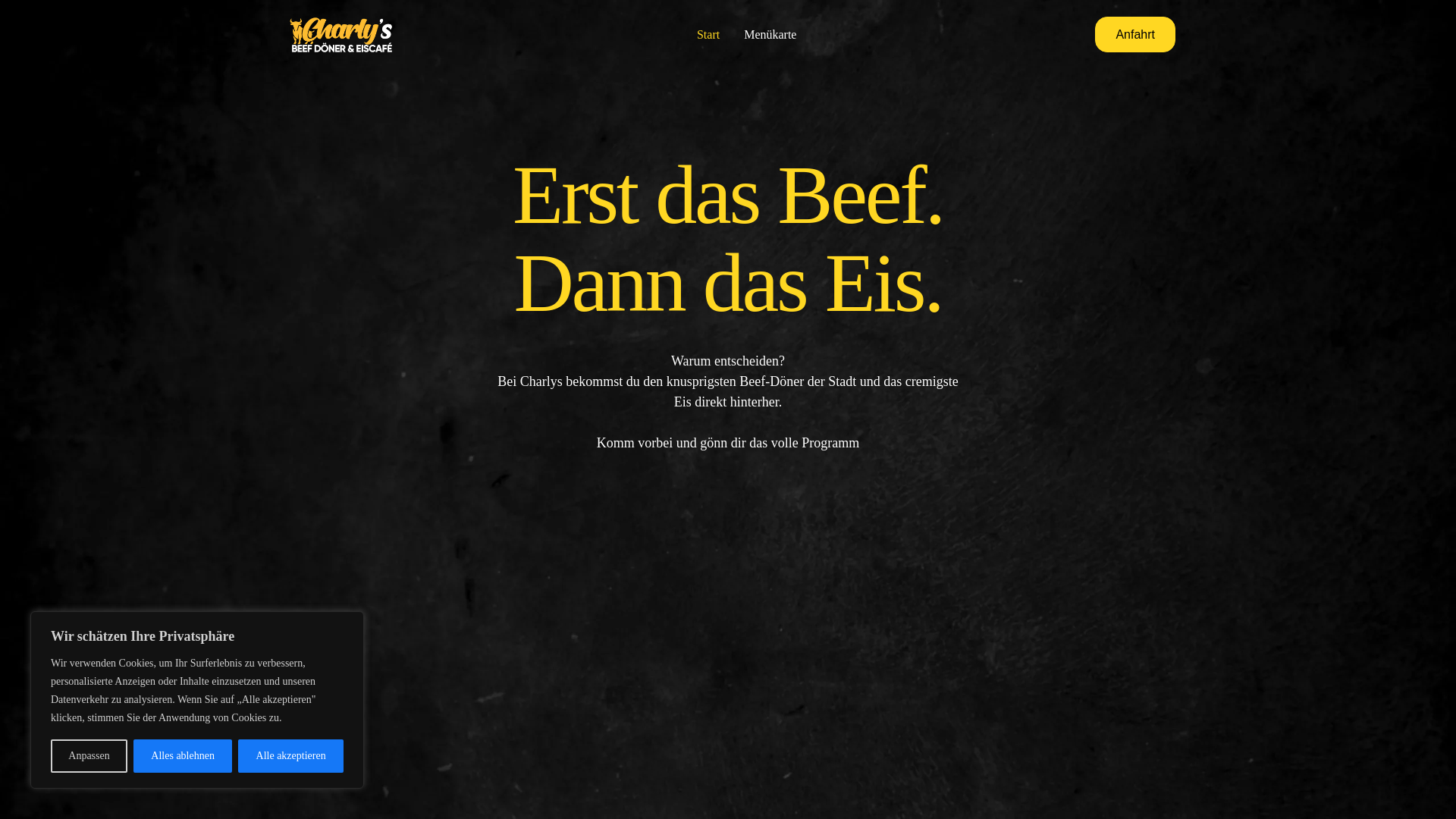 website screenshot of https://charlys-oberursel.de/