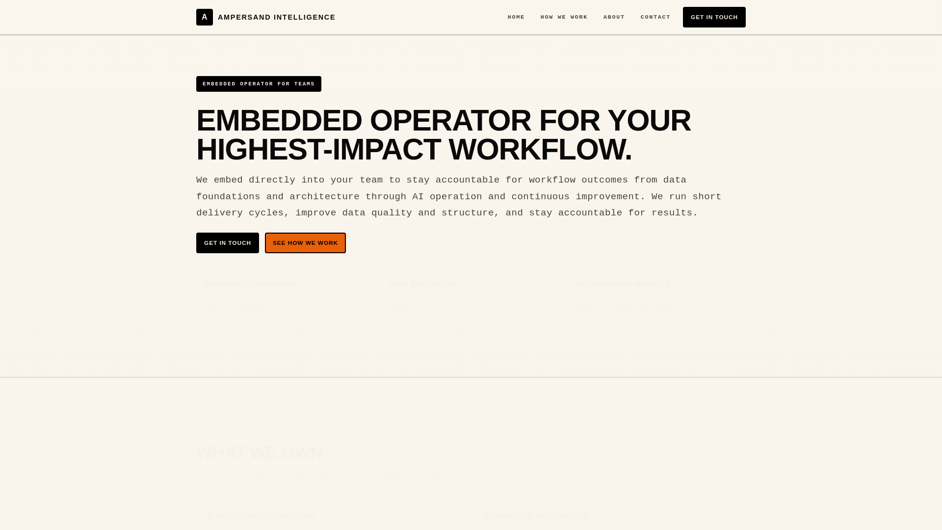 website screenshot of https://ampersand-ai.com/