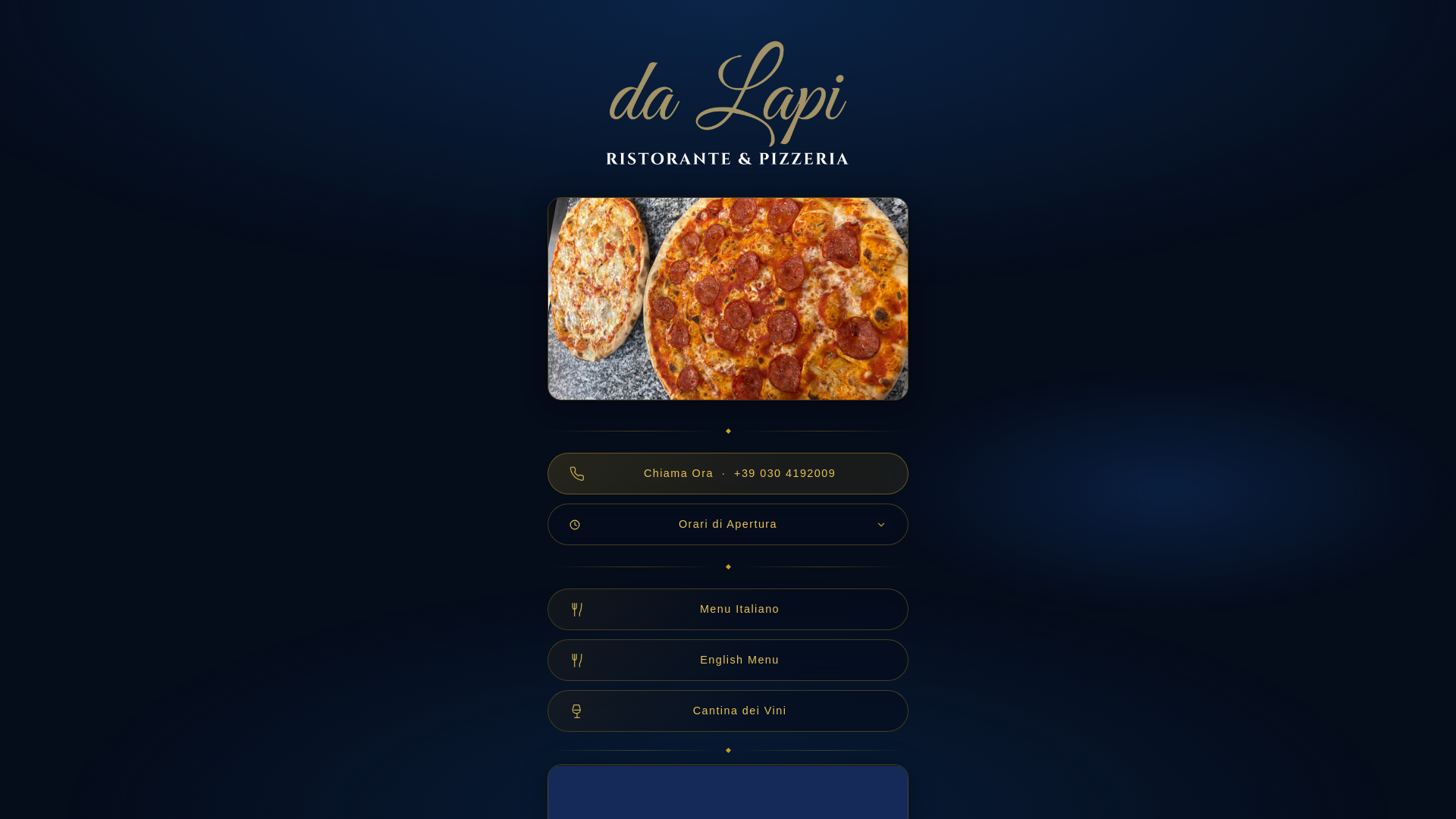 website screenshot of https://pizzeriadalapi.pages.dev/