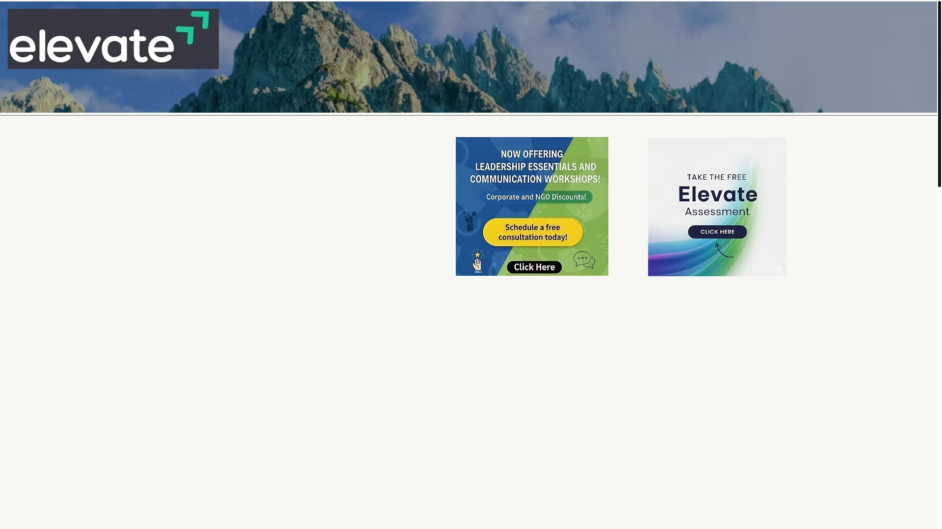 website screenshot of https://elevatephilippines.com/