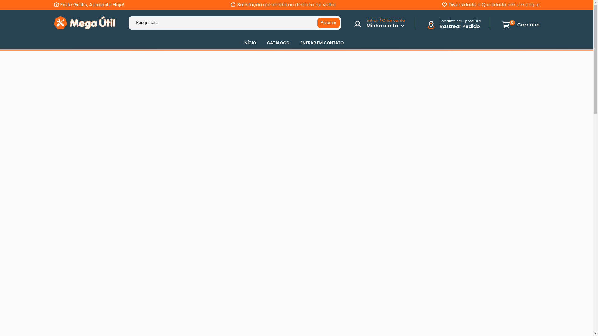 website screenshot of https://lojasmegautilbr.shop/