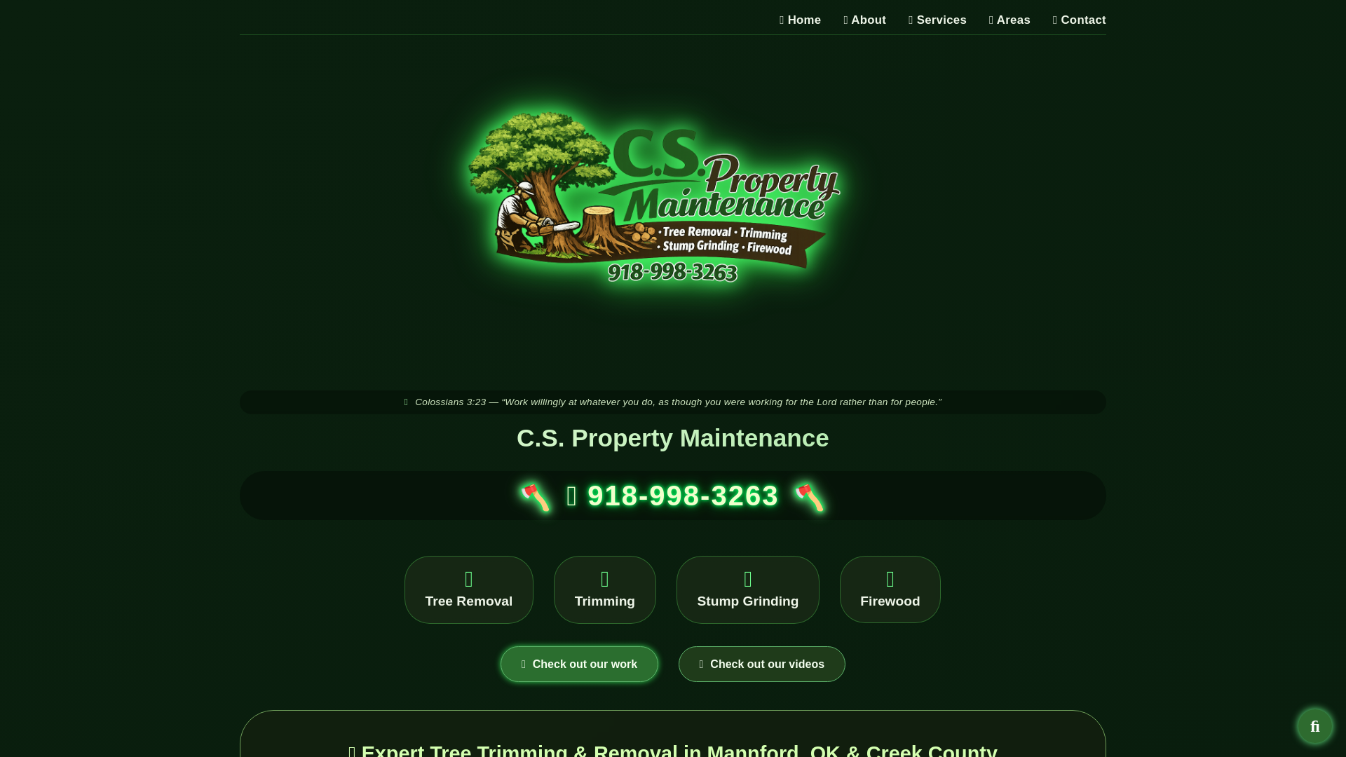 website screenshot of https://tulsatreeservice.today/