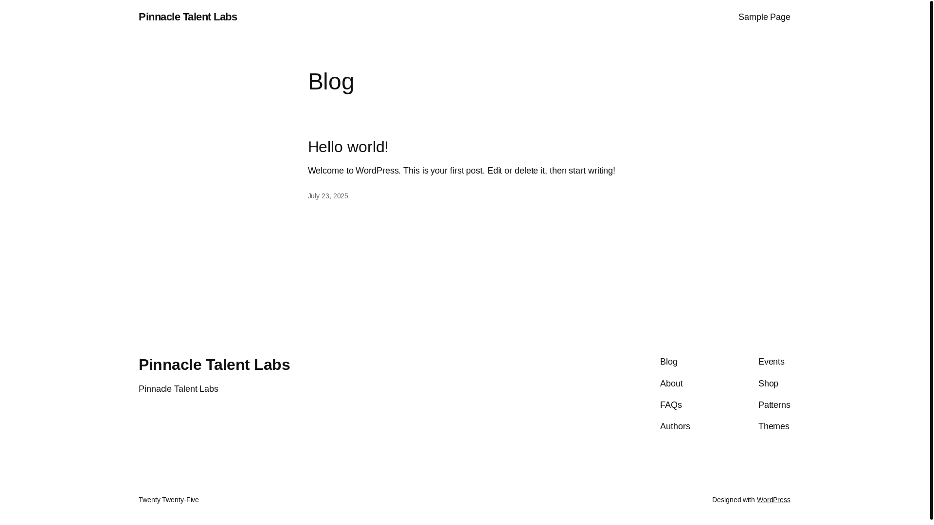 website screenshot of https://pinnacletalentlabs.com/