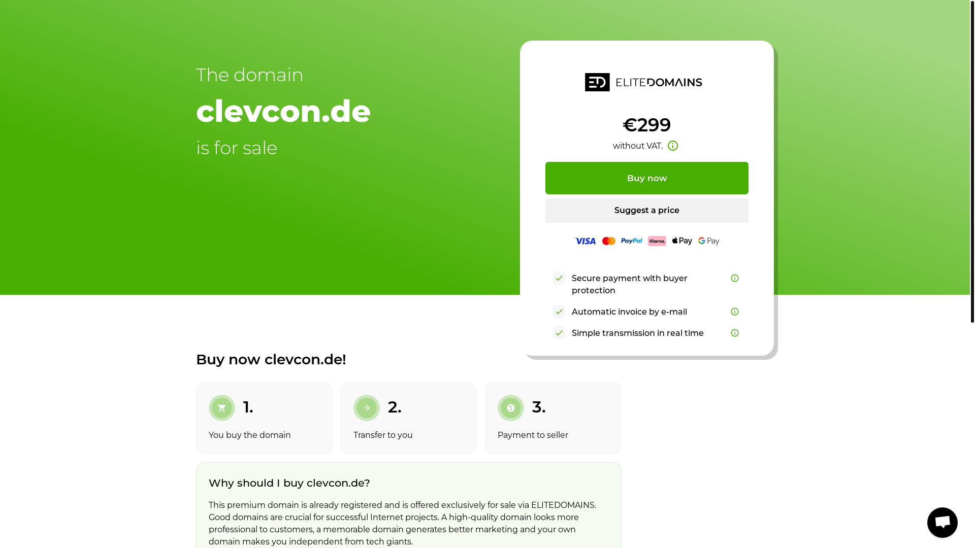 website screenshot of https://clevcon.de/