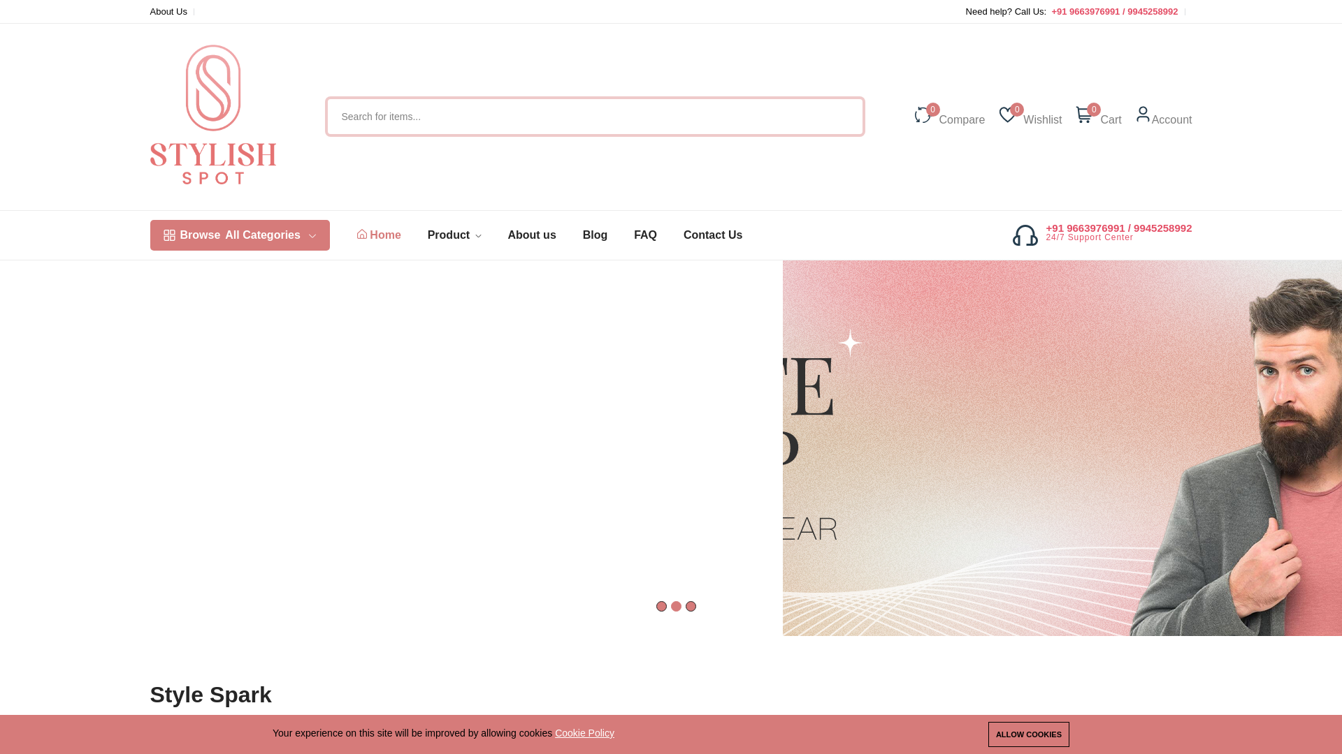 website screenshot of https://stylishspot.in